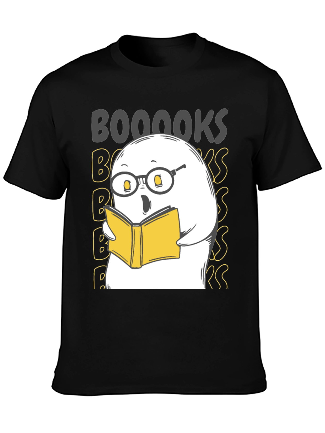 Booooks Ghost Reading T-Shirt - Halloween Tee