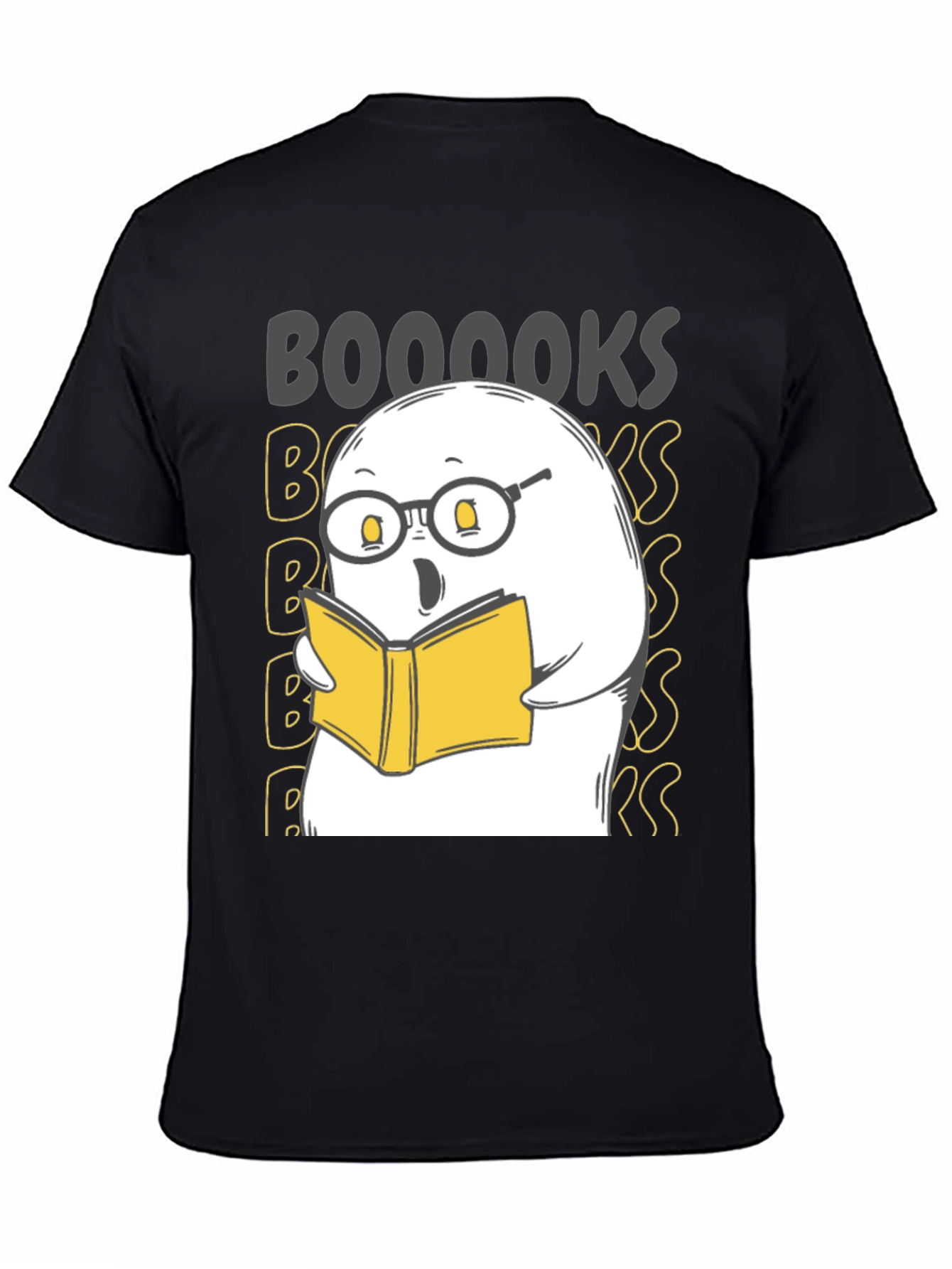 Booooks Ghost Reading T-Shirt - Halloween Tee