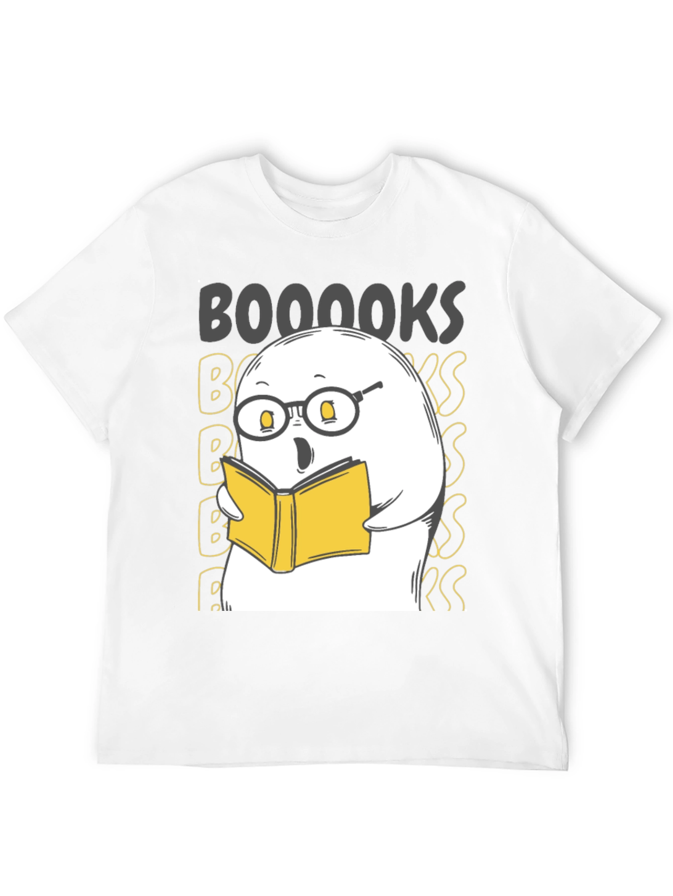 Booooks Ghost Reading T-Shirt - Halloween Tee