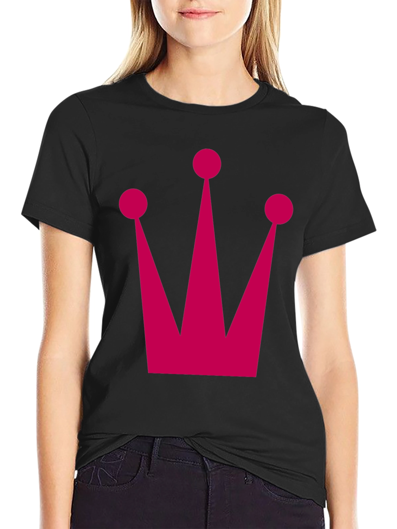 Crown Graphic Tee - Bold Black T-Shirt