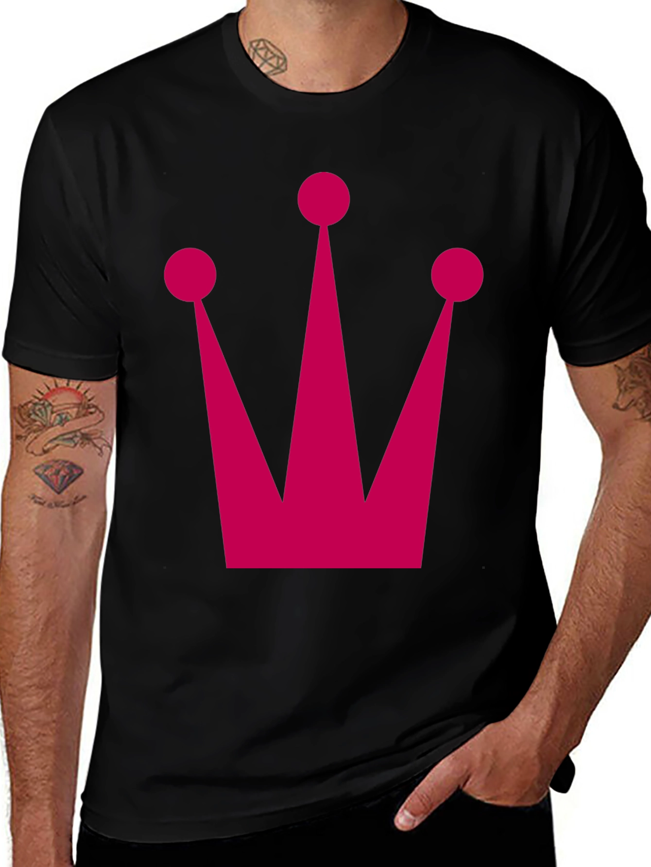 Crown Graphic Tee - Bold Black T-Shirt