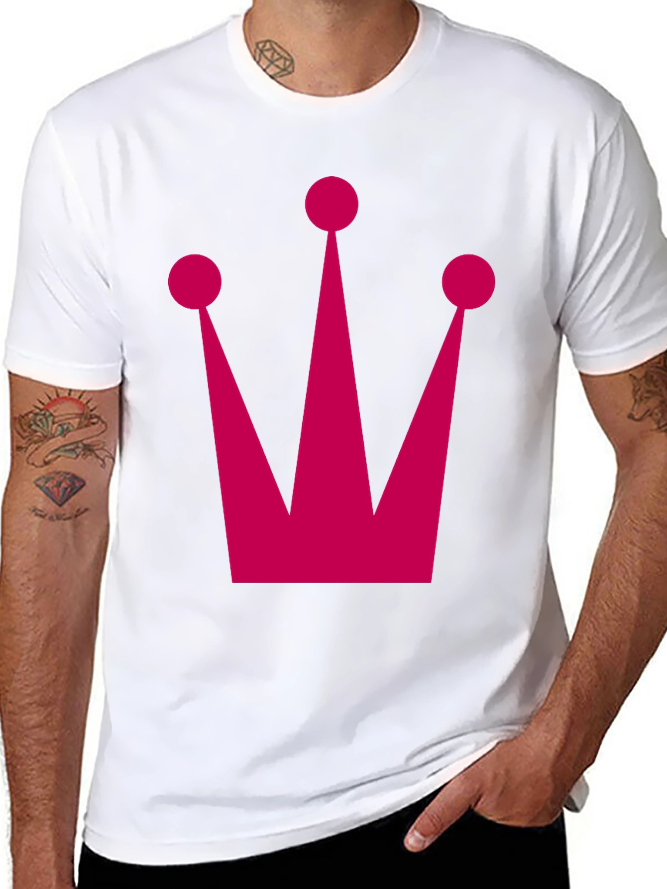 Crown Graphic Tee - Bold Black T-Shirt