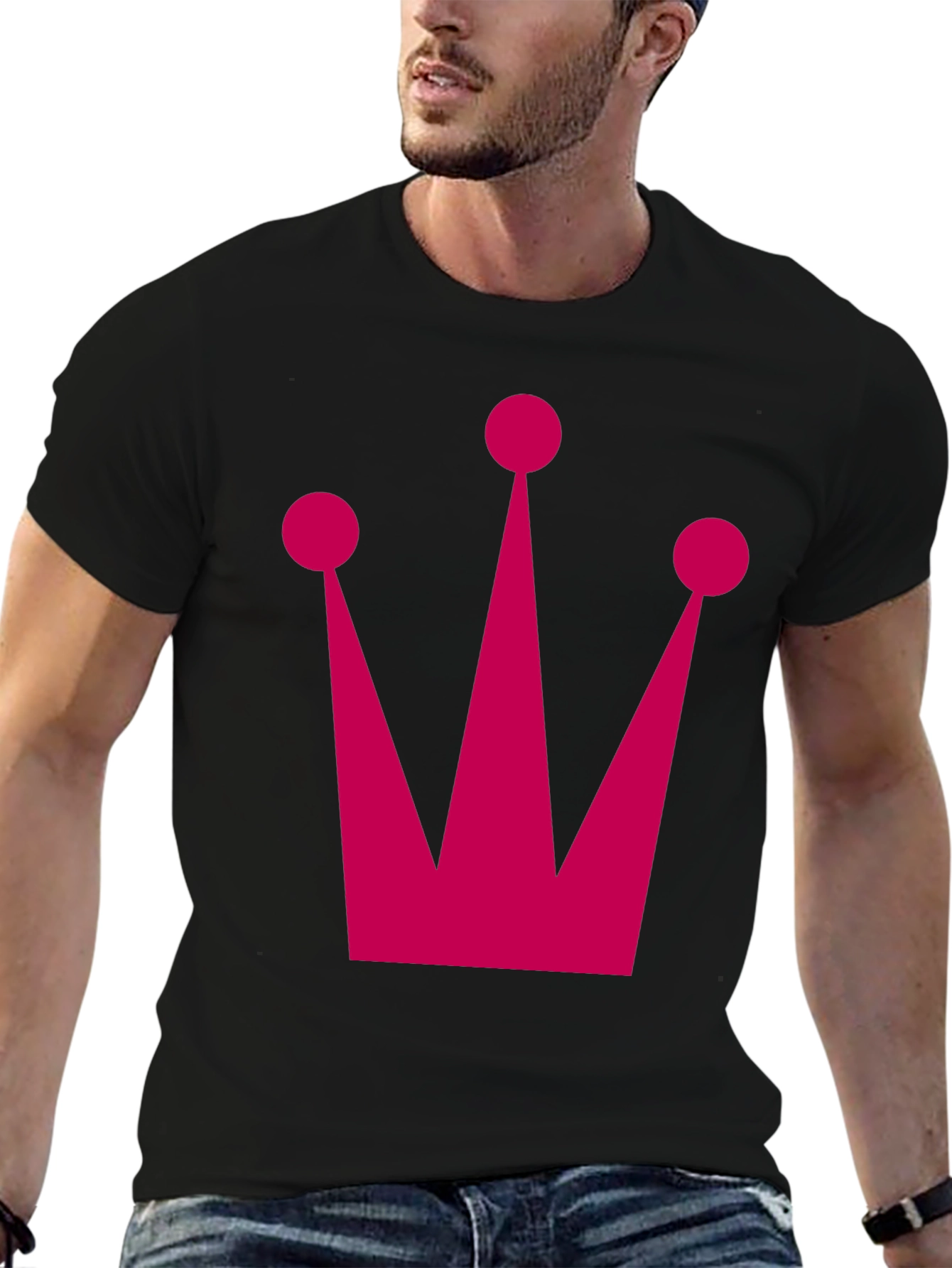 Crown Graphic Tee - Bold Black T-Shirt