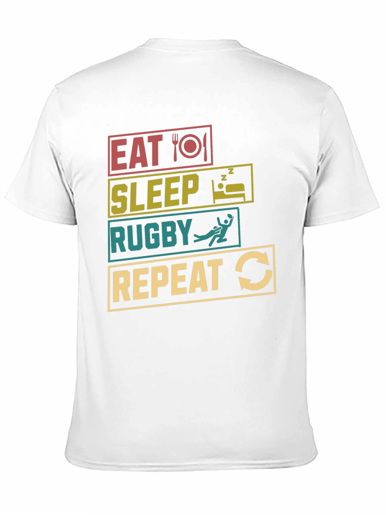 Eat Sleep Rugby Repeat Graphic Tee