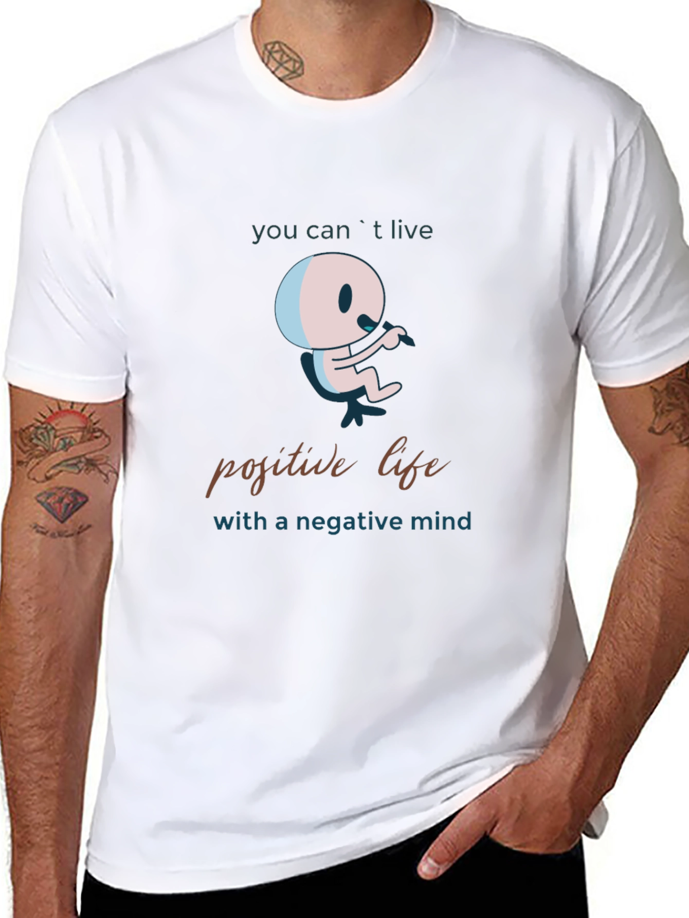 Positive Life Mindset Graphic T-Shirt