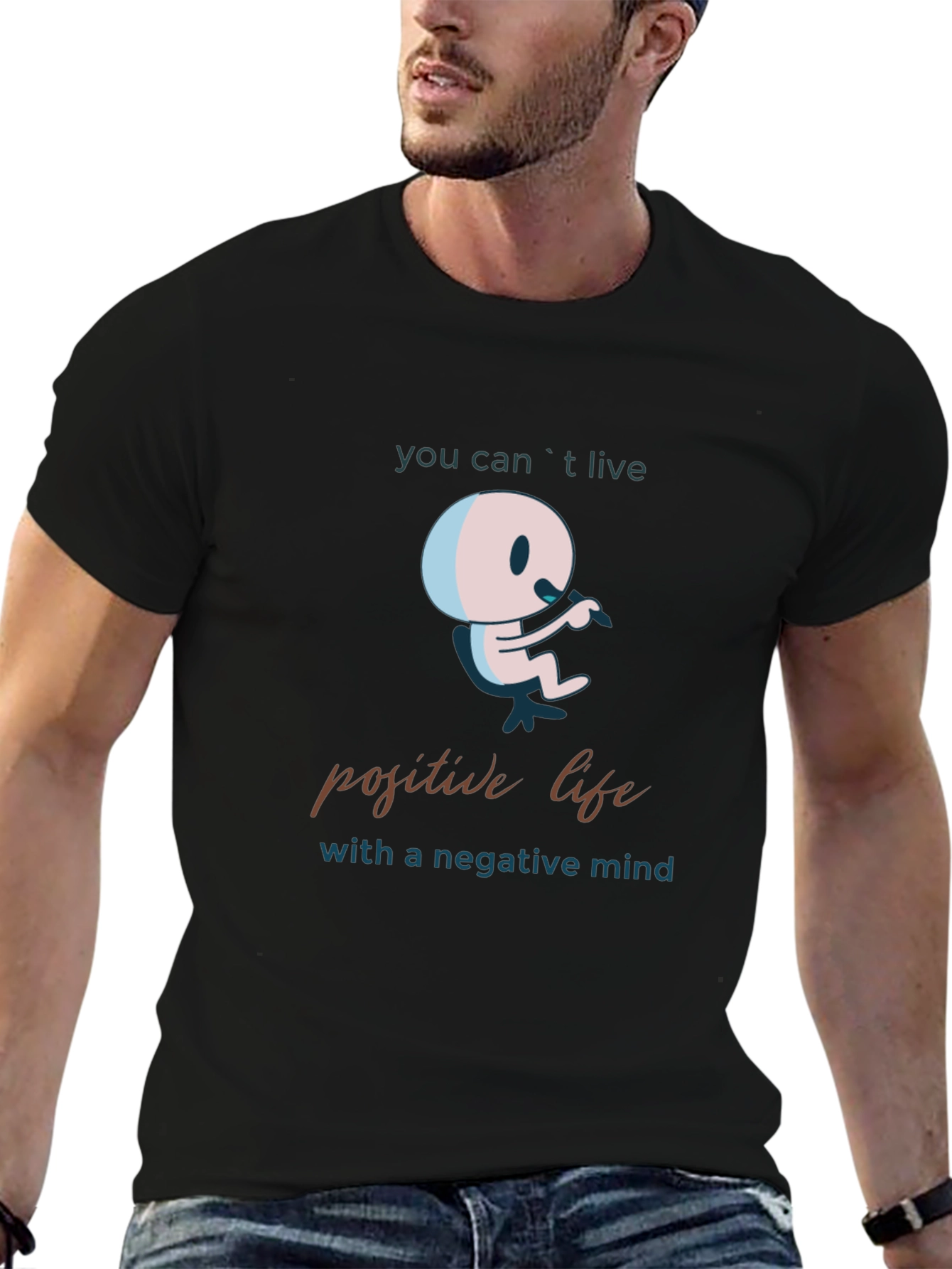 Positive Life Mindset Graphic T-Shirt