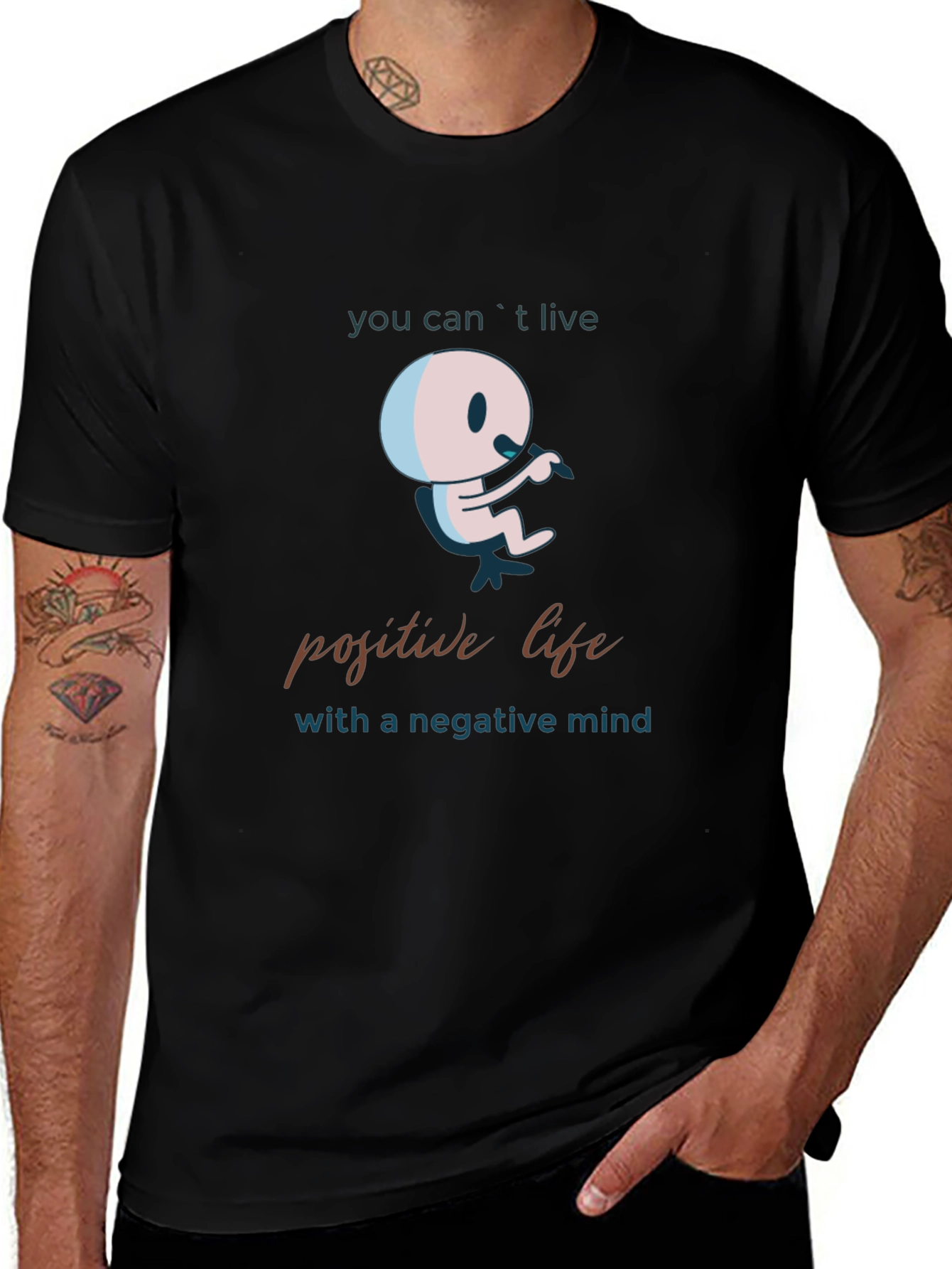 Positive Life Mindset Graphic T-Shirt