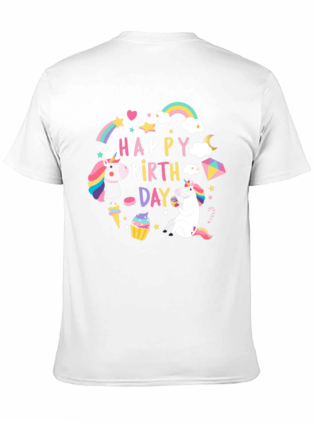 Happy Birthday Unicorn Graphic T-Shirt