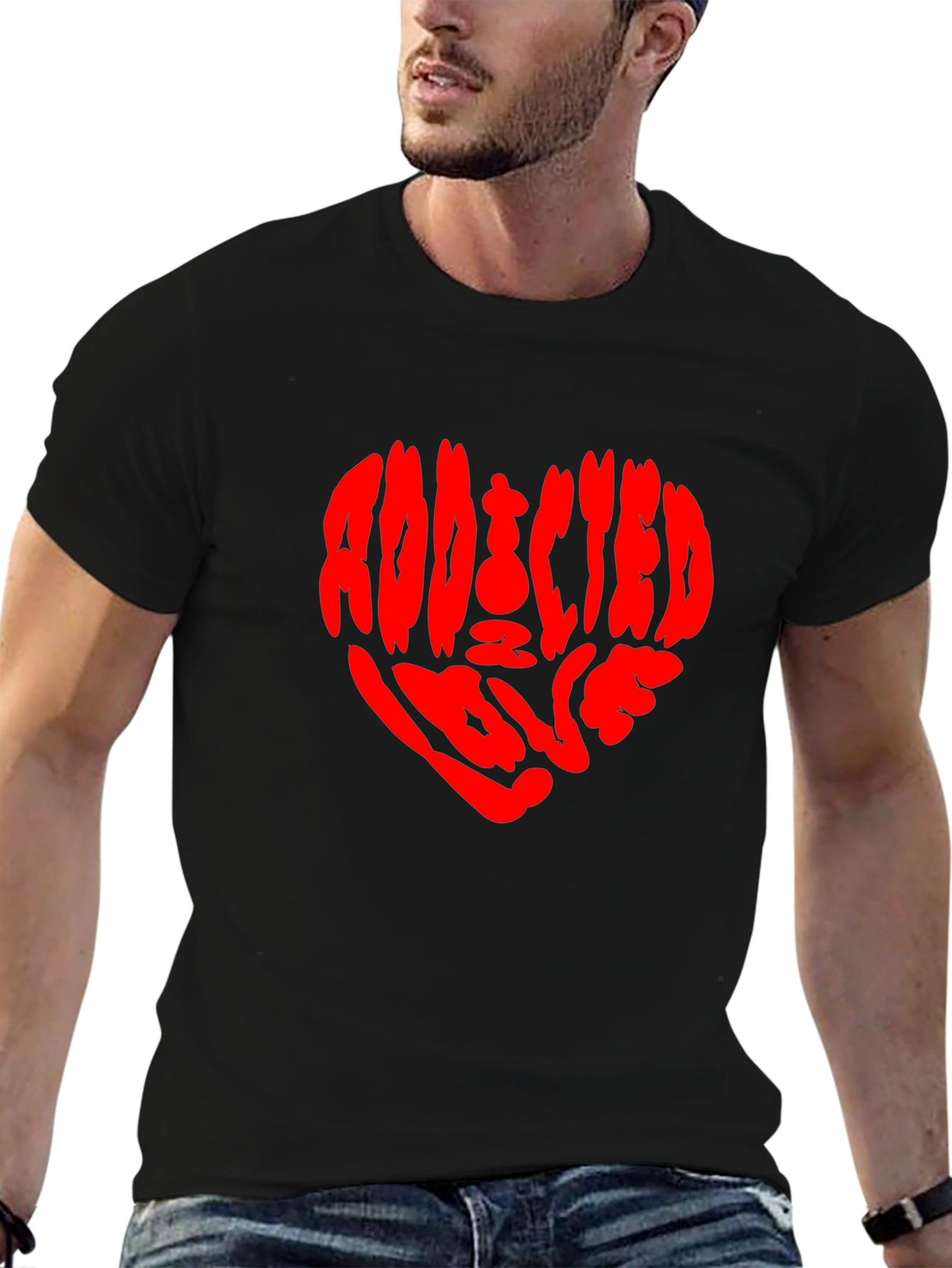 Addicted to Love Graphic Tee - Black