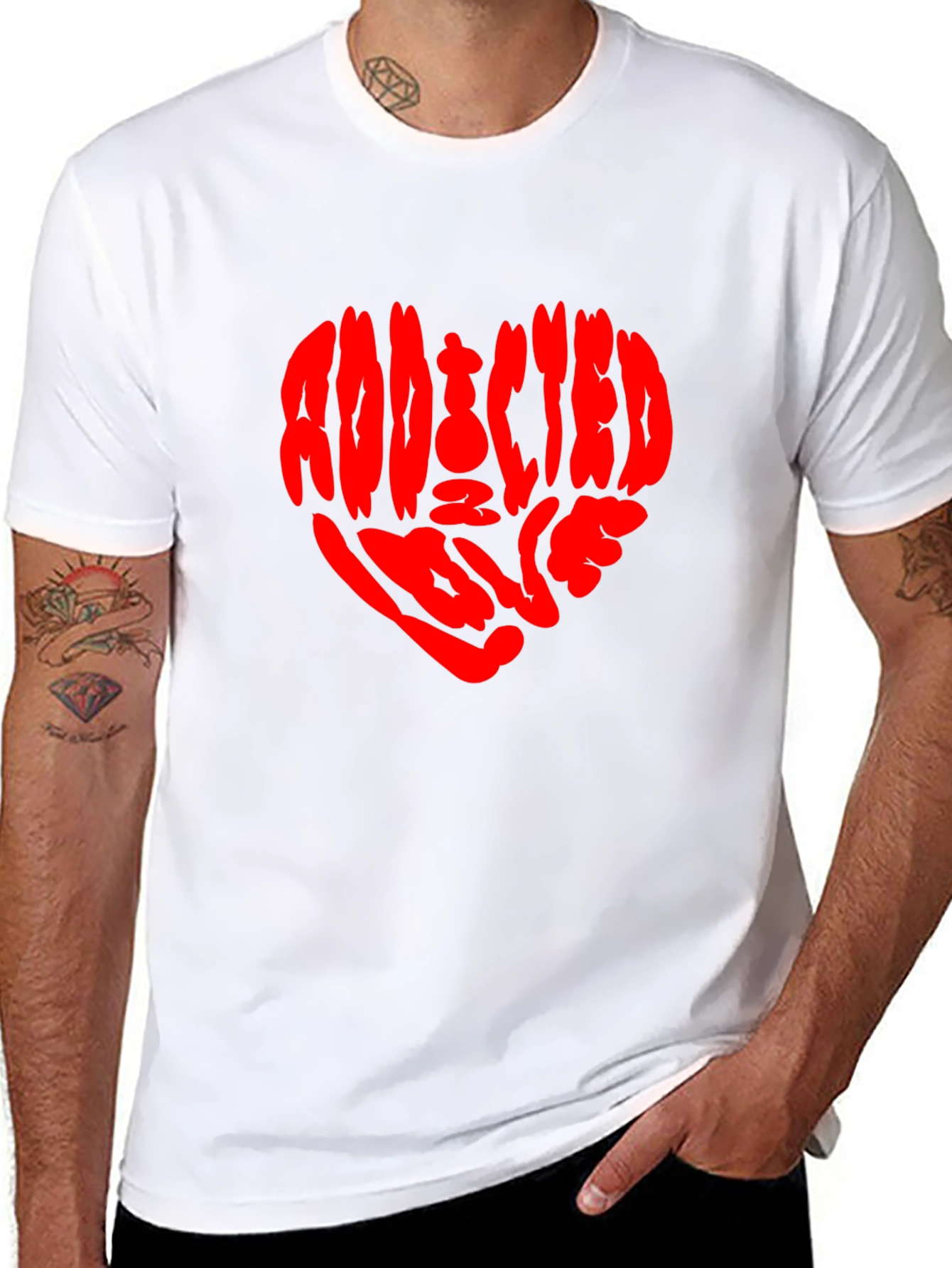 Addicted to Love Graphic Tee - Black
