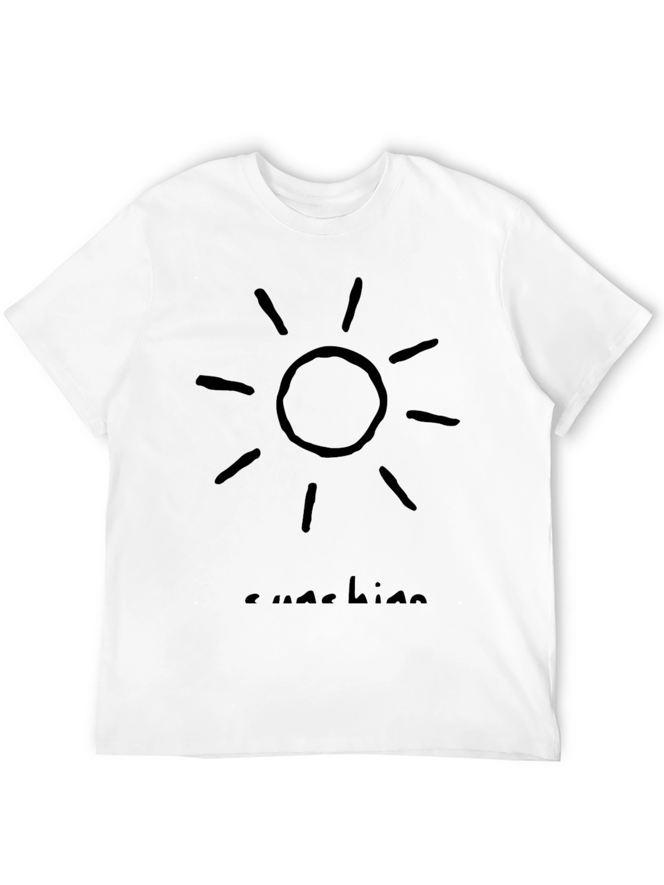 Sunshine Graphic T-Shirt - Black Casual Wear