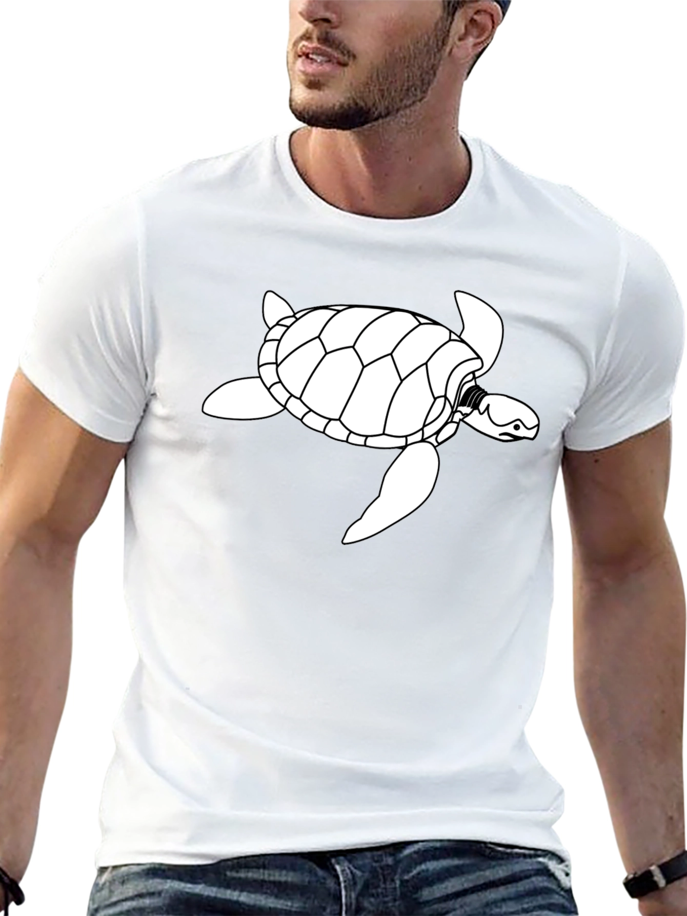 Black Turtle Graphic Tee - Casual Comfort