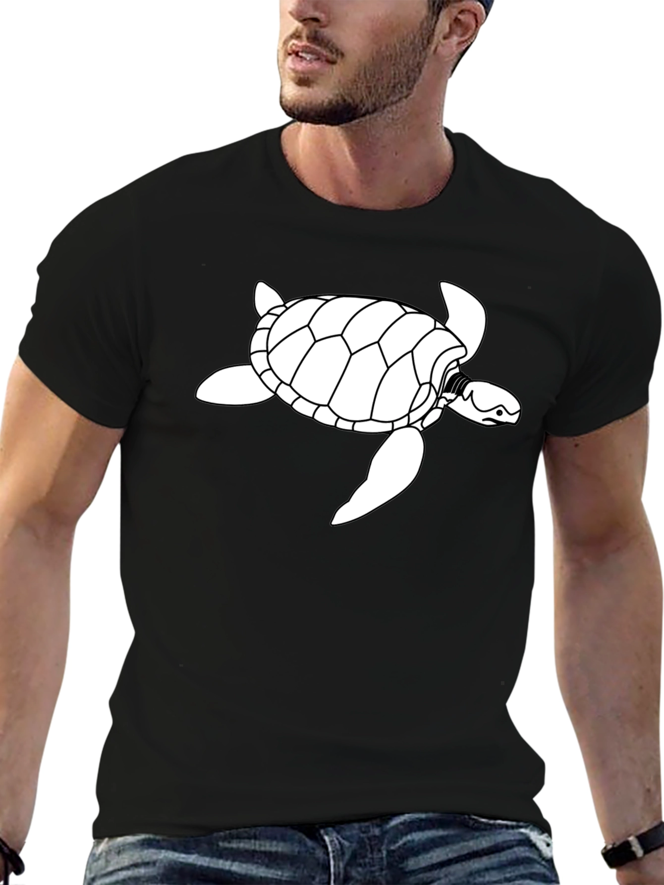 Black Turtle Graphic Tee - Casual Comfort