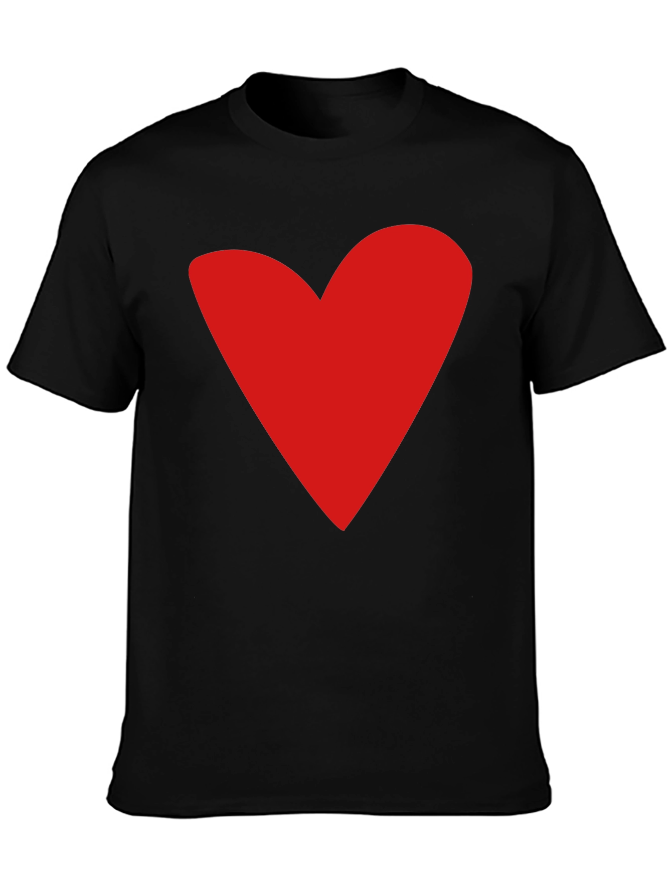 Heart Print Black T-Shirt - Express Your Love