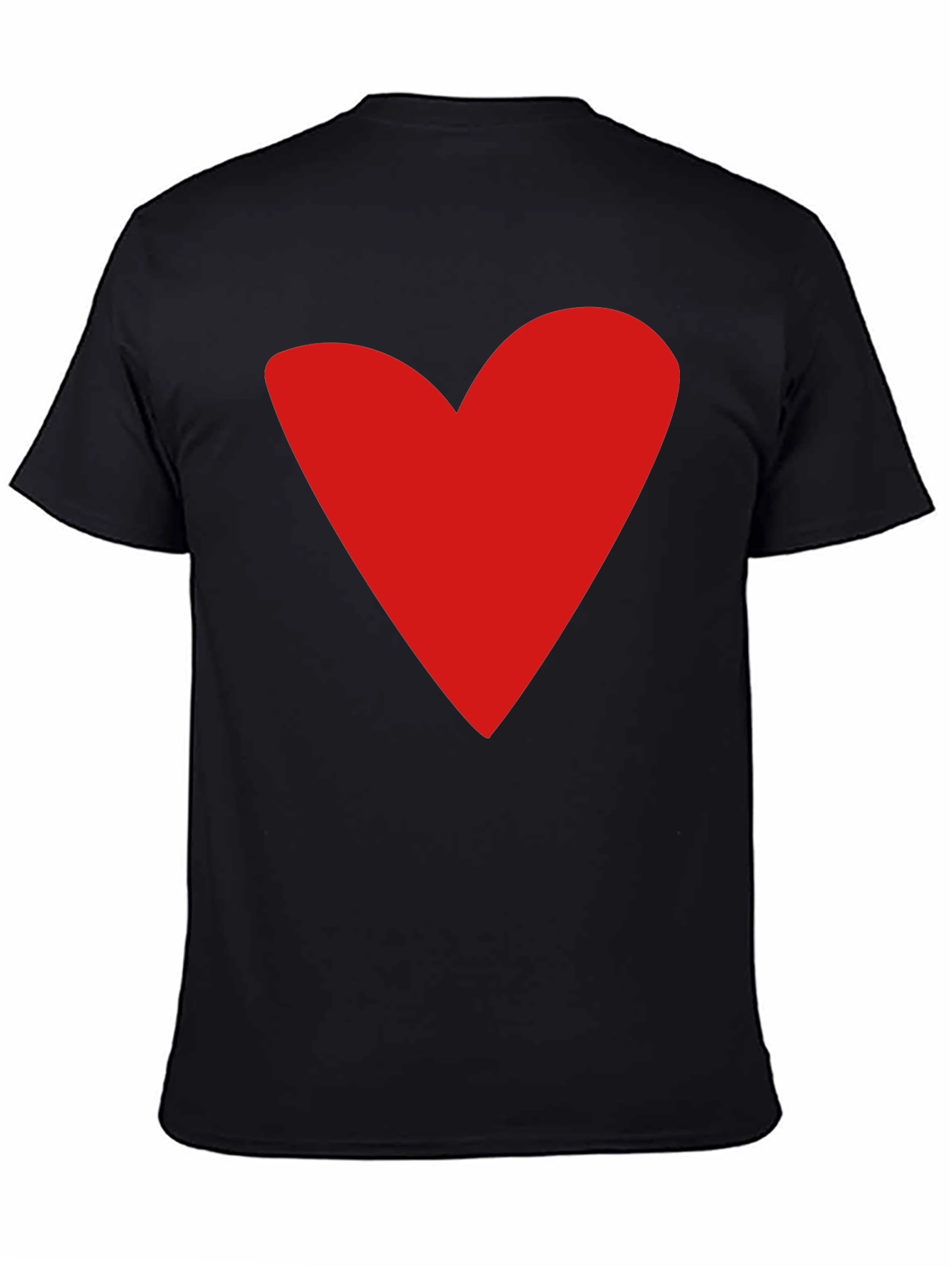 Heart Print Black T-Shirt - Express Your Love