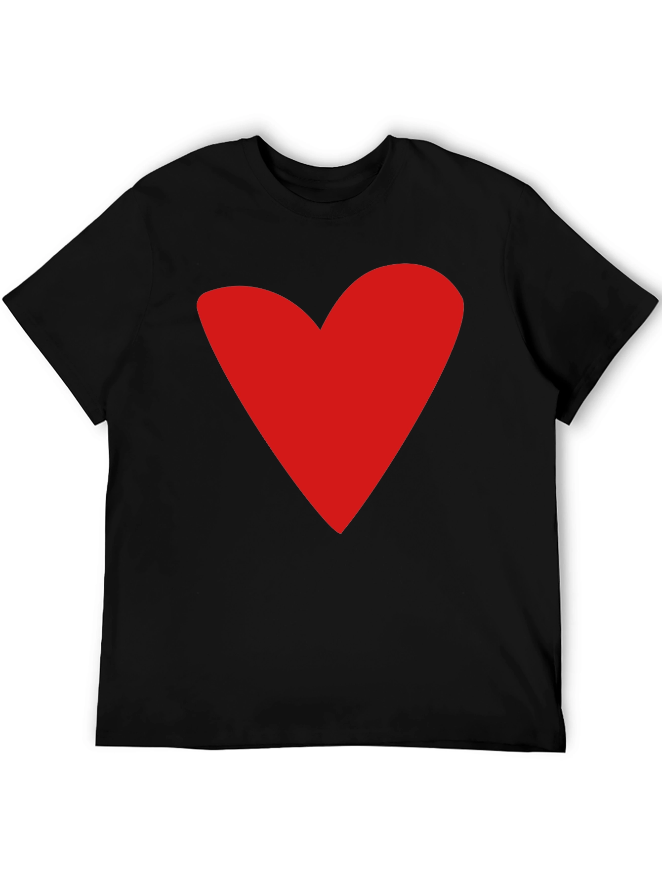 Heart Print Black T-Shirt - Express Your Love