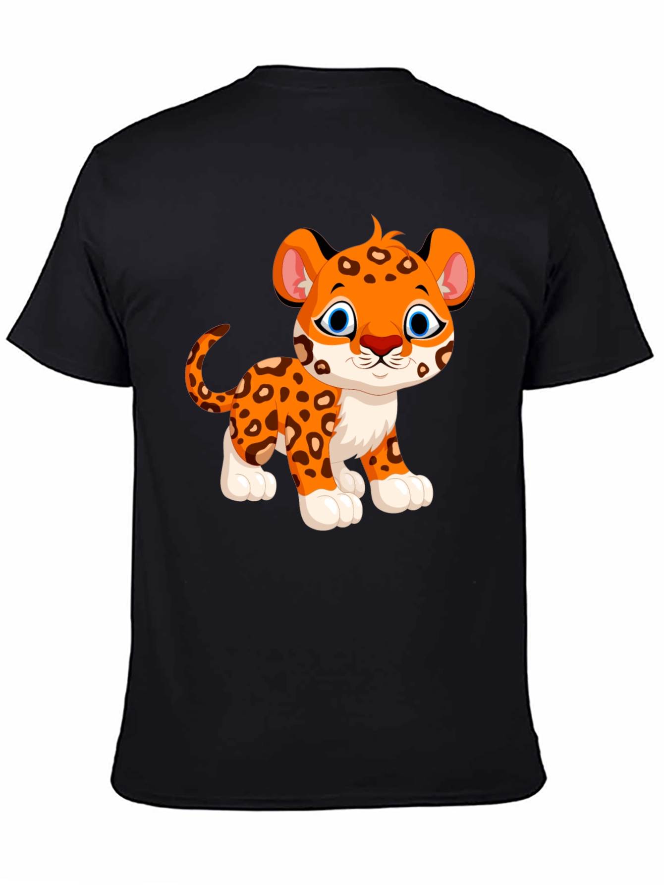 Cute Cartoon Leopard Graphic T-Shirt