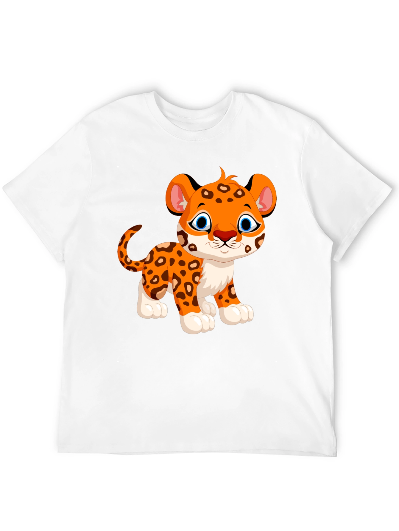 Cute Cartoon Leopard Graphic T-Shirt