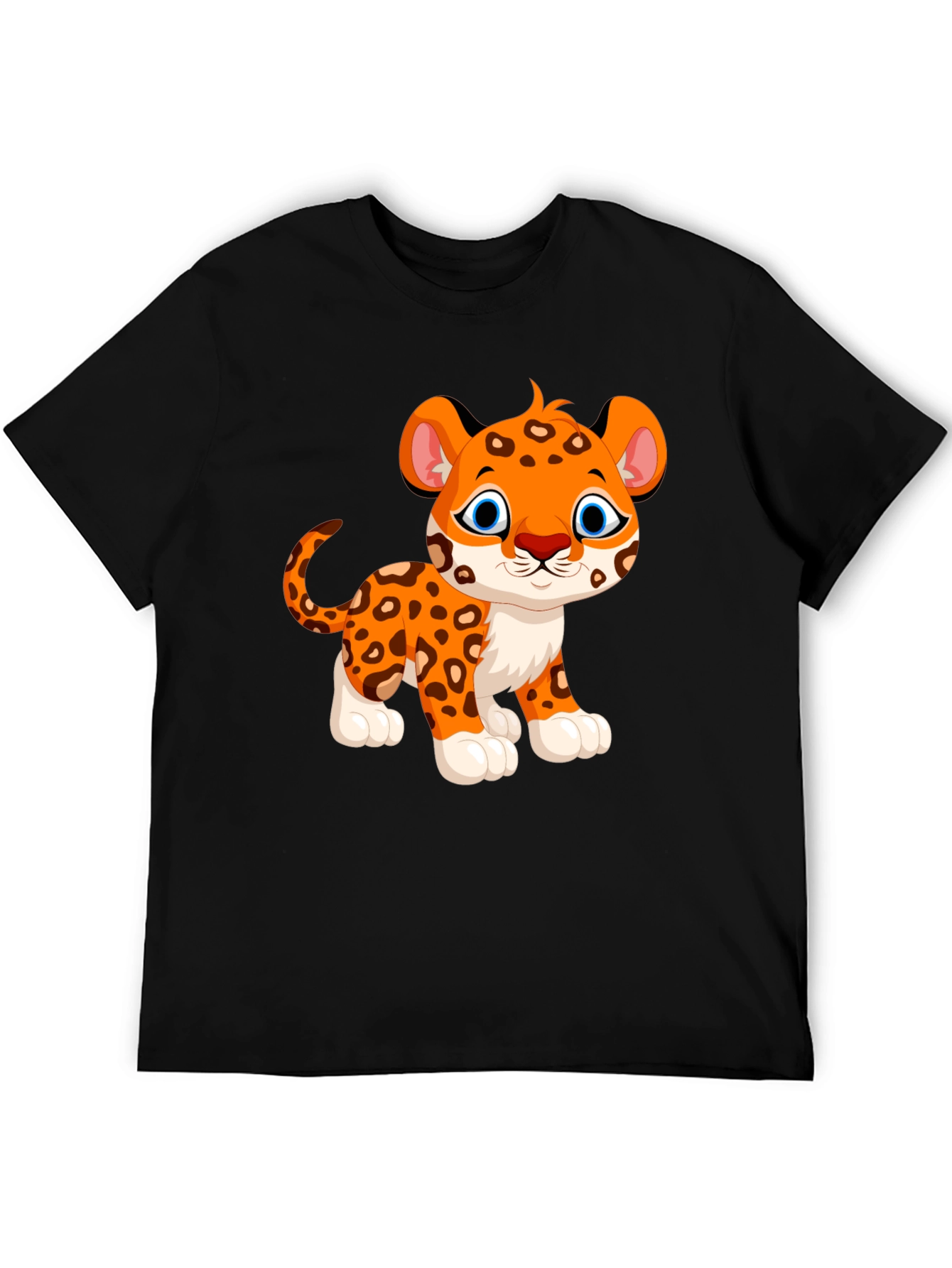 Cute Cartoon Leopard Graphic T-Shirt