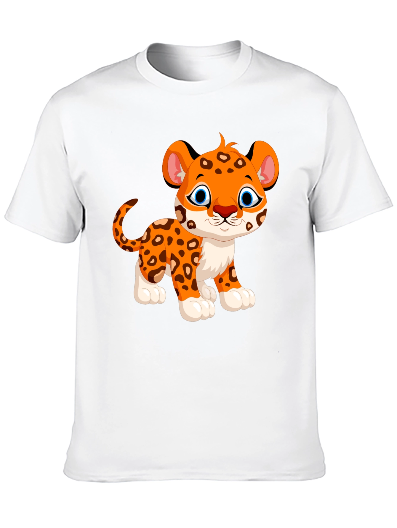 Cute Cartoon Leopard Graphic T-Shirt