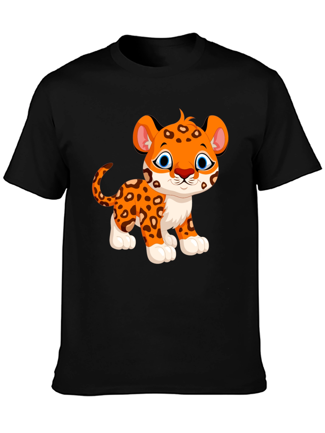 Cute Cartoon Leopard Graphic T-Shirt