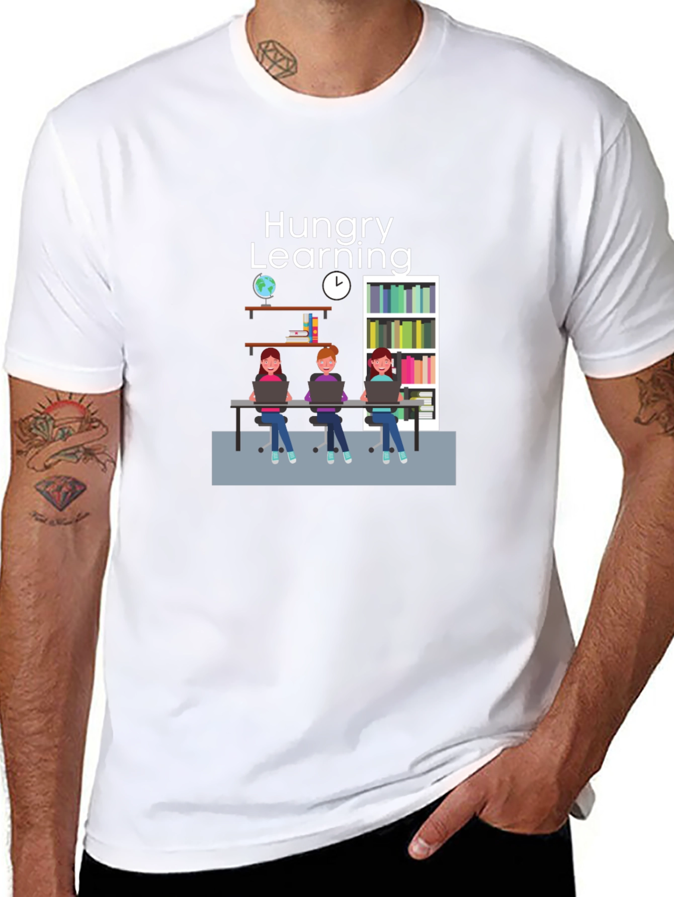 Hungry Learning Unisex Black T-Shirt