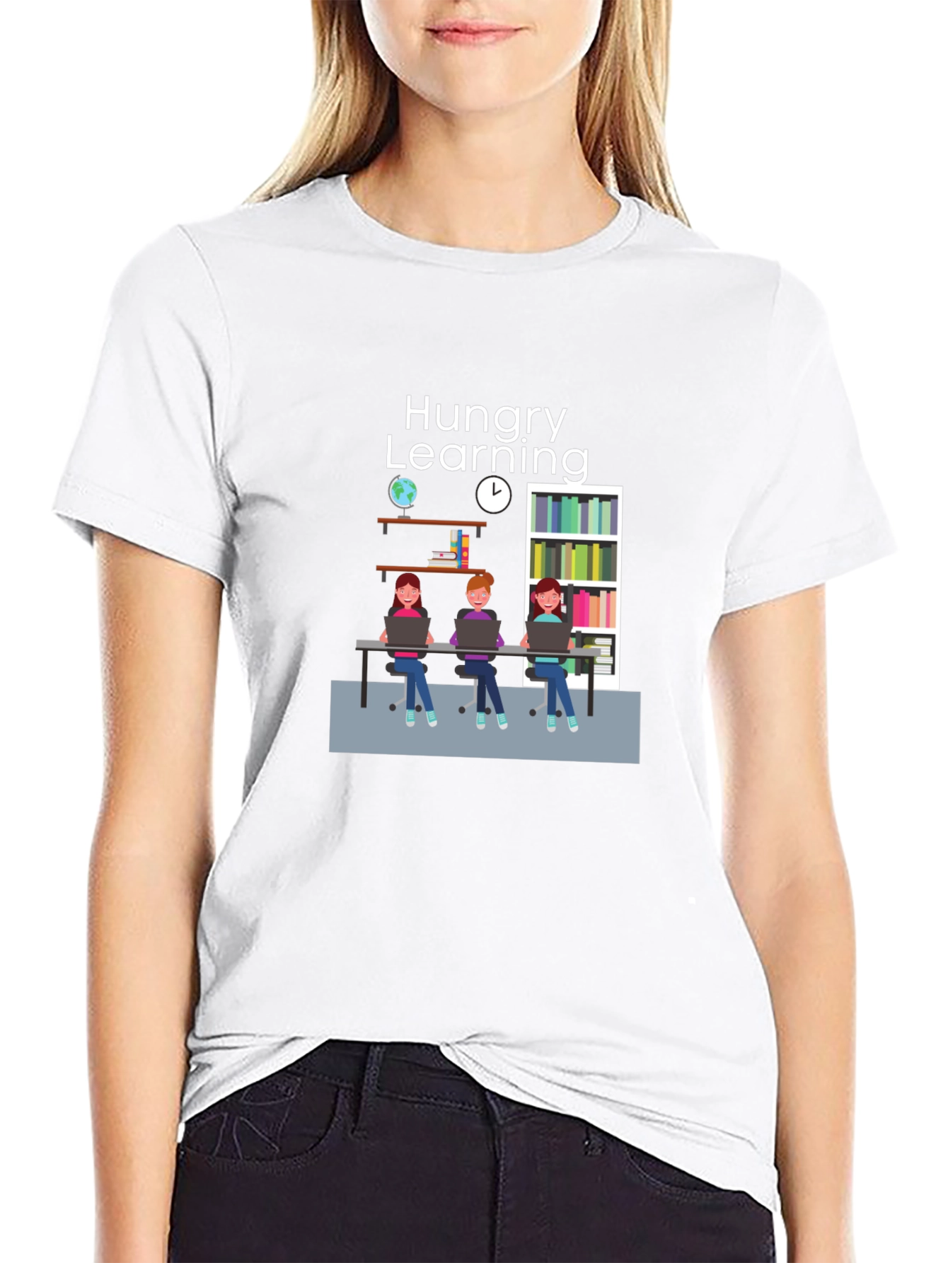 Hungry Learning Unisex Black T-Shirt