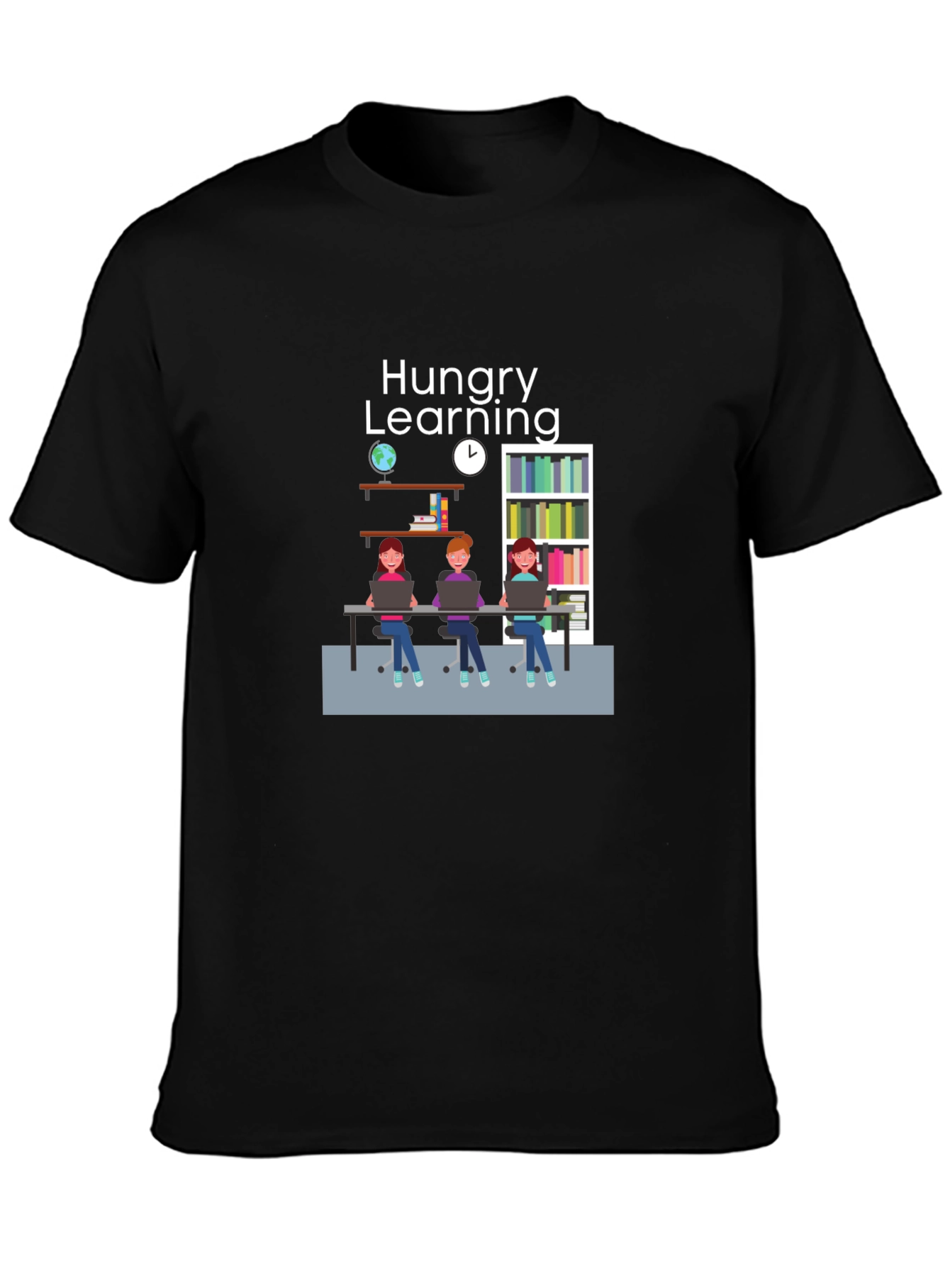 Hungry Learning Unisex Black T-Shirt