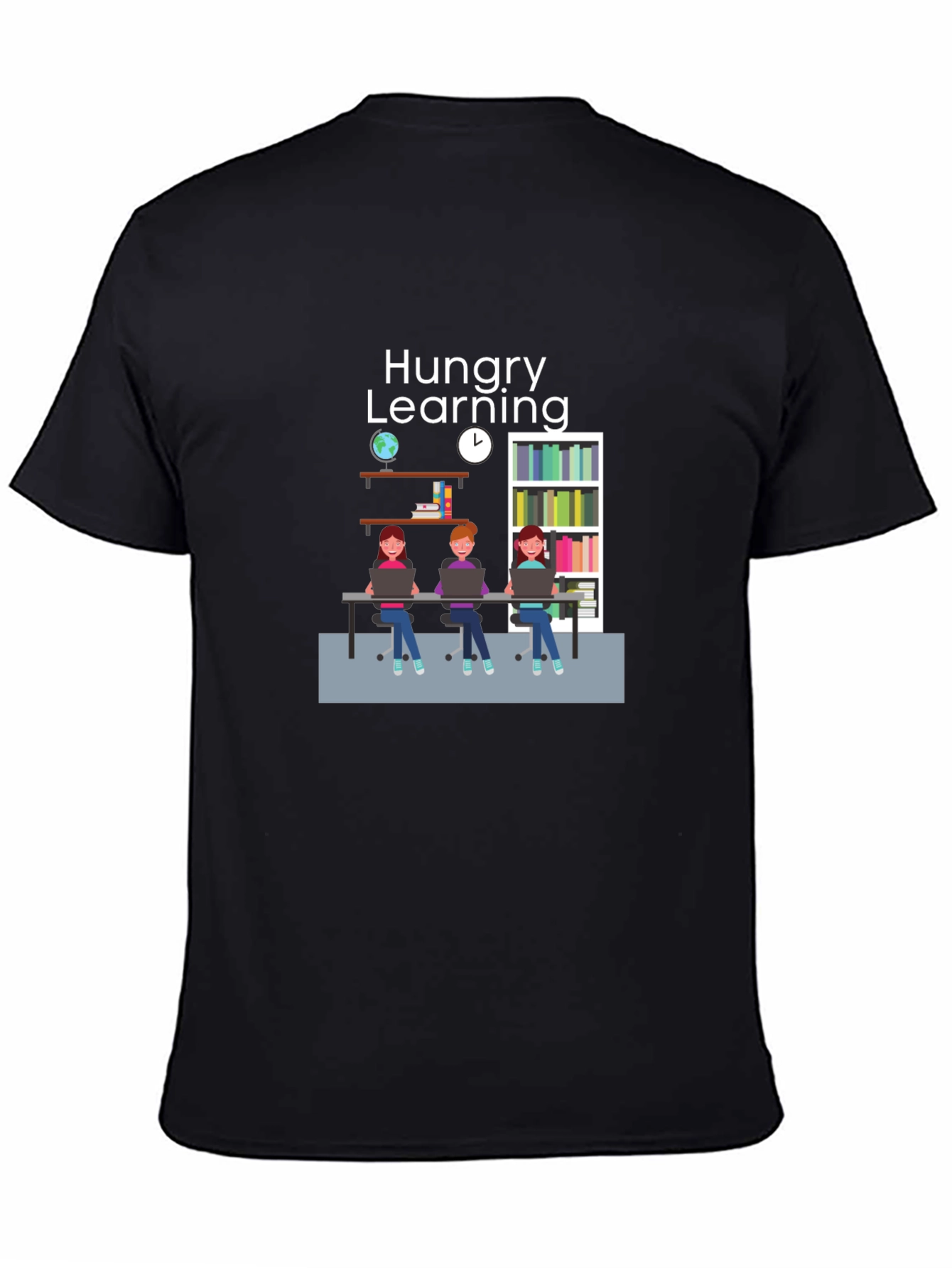 Hungry Learning Unisex Black T-Shirt