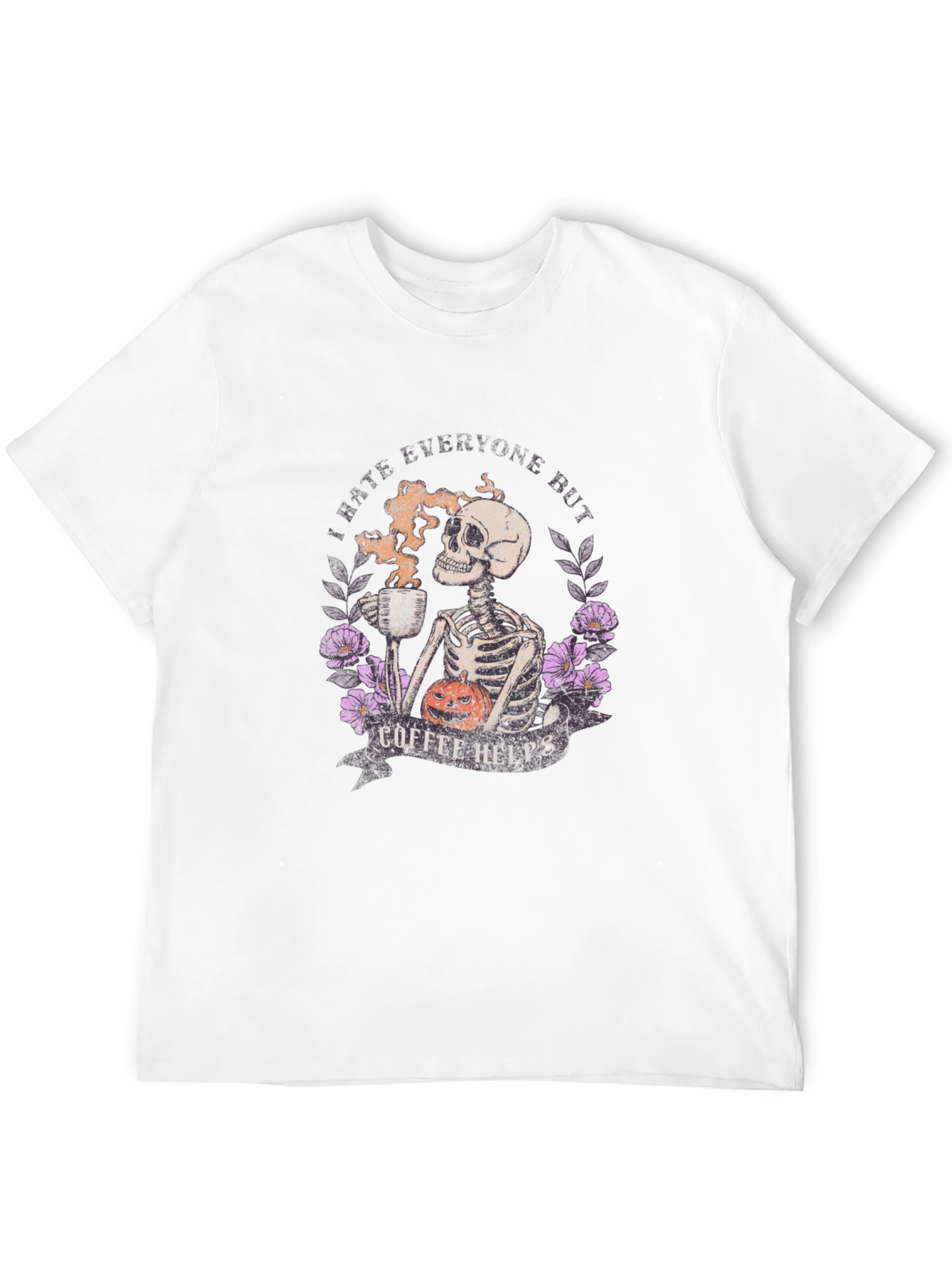Coffee Helps Skeleton Graphic Tee