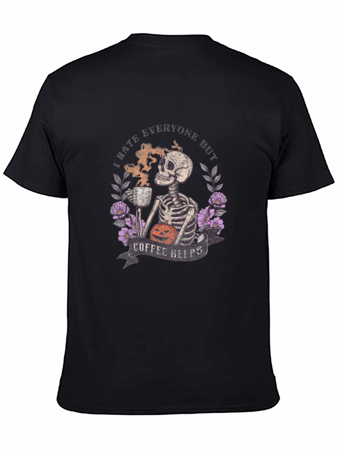 Coffee Helps Skeleton Graphic Tee