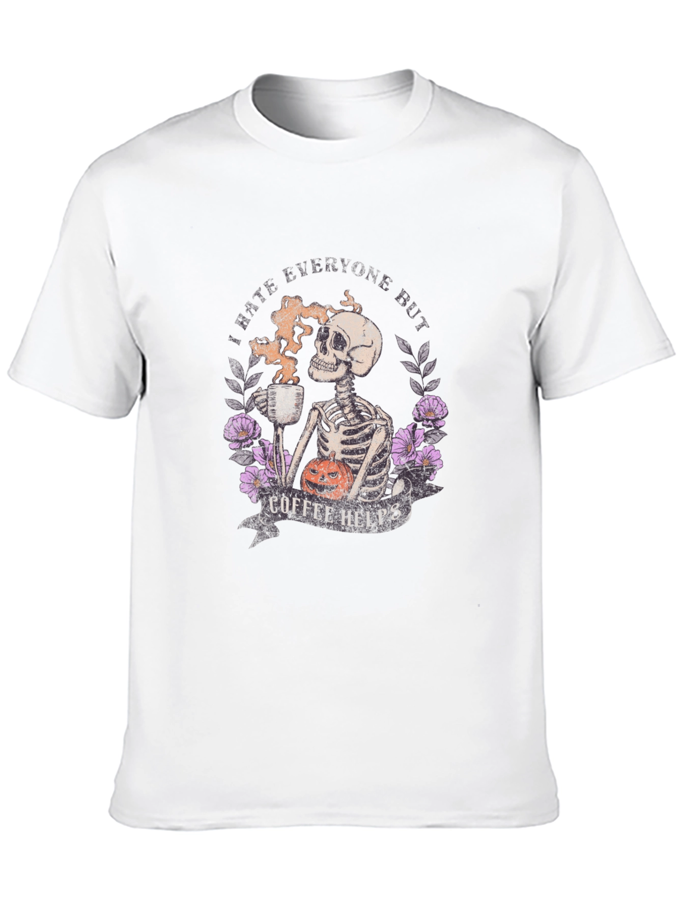 Coffee Helps Skeleton Graphic Tee