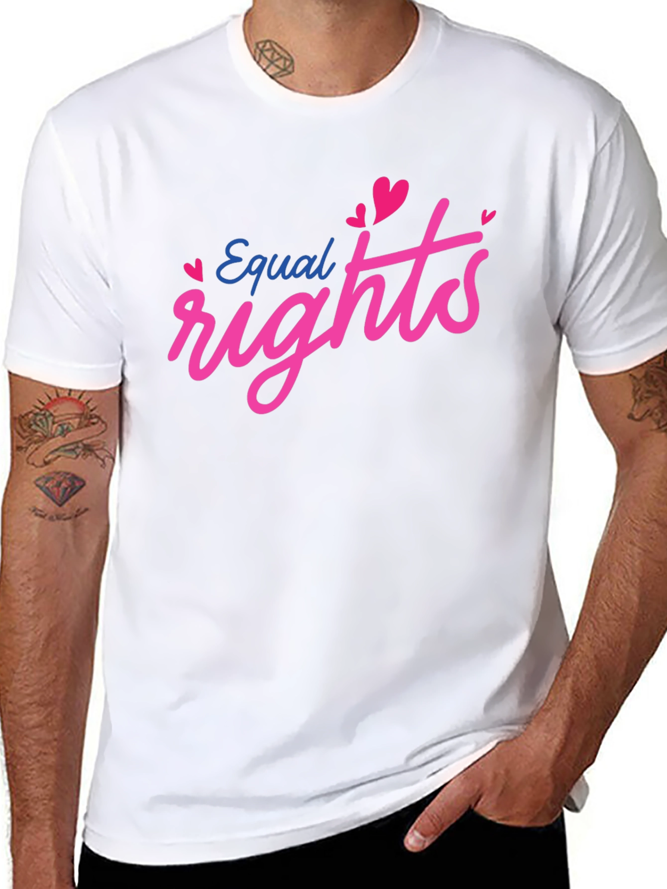 Equal Rights Heart Graphic Black Tee