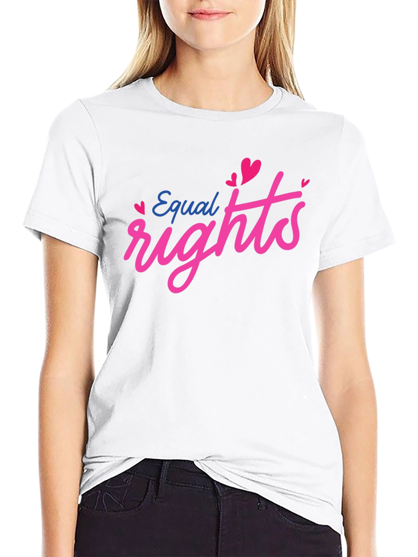 Equal Rights Heart Graphic Black Tee