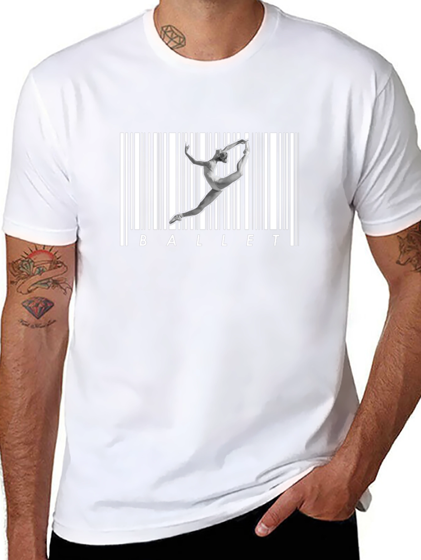 Ballet Barcode Graphic Tee - Dancer Shirt