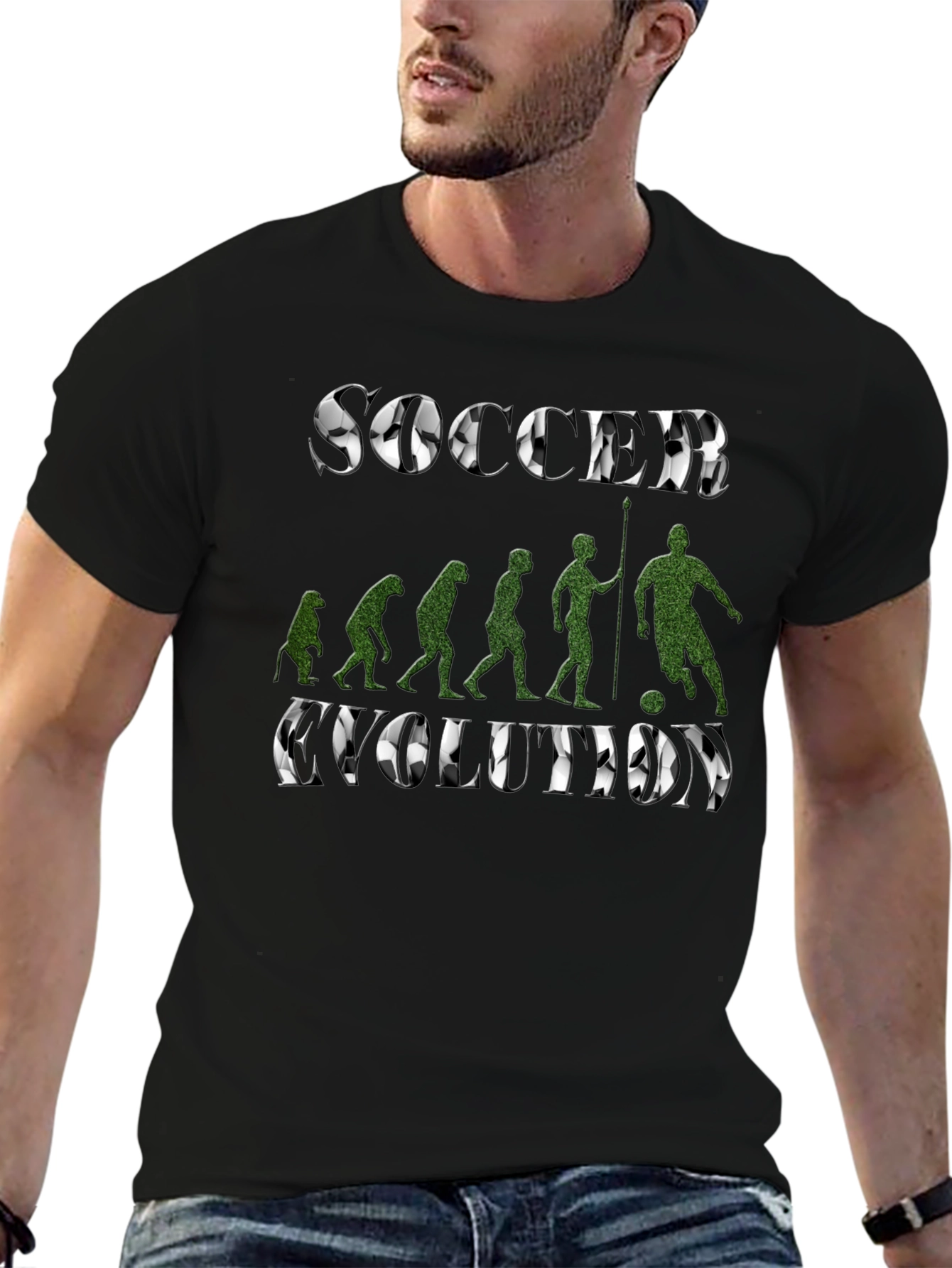 Soccer Evolution T-Shirt - Black