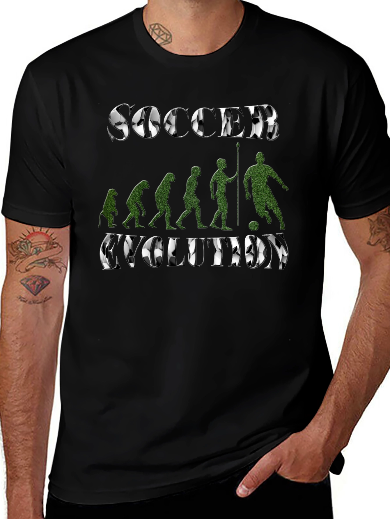Soccer Evolution T-Shirt - Black