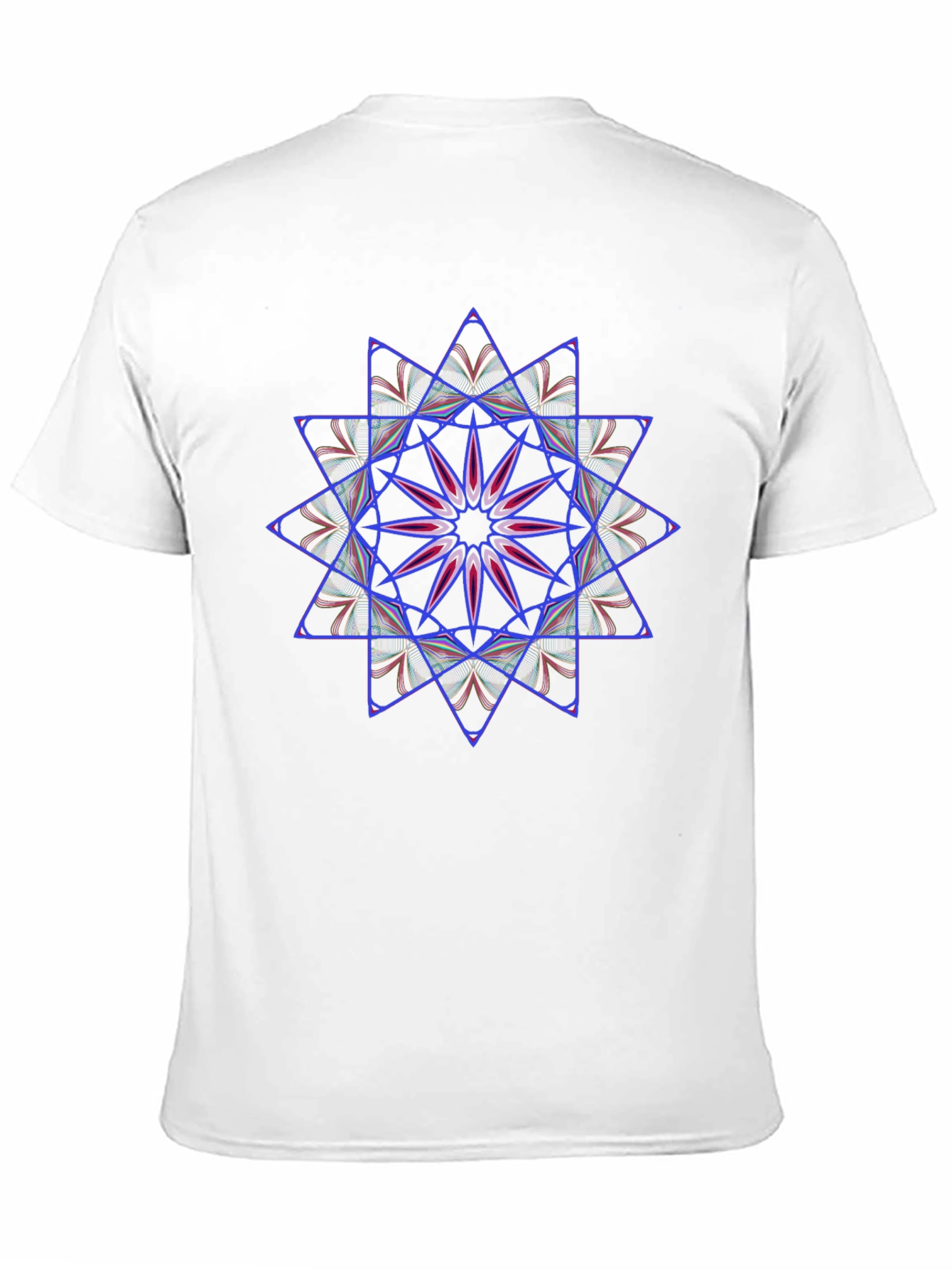 Geometric Starburst Graphic Tee - Black