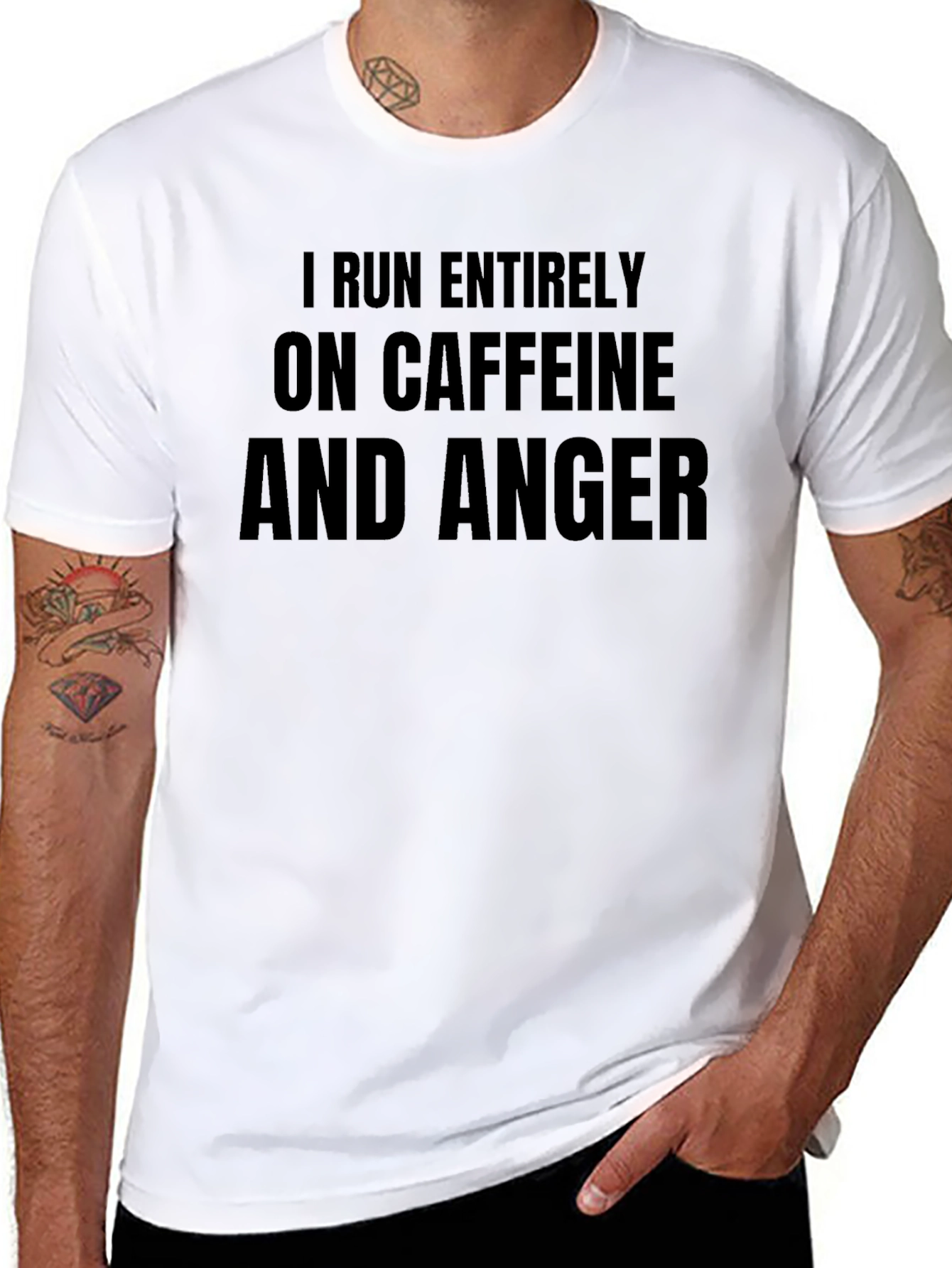 Caffeine & Anger T-Shirt - Funny Slogan Tee