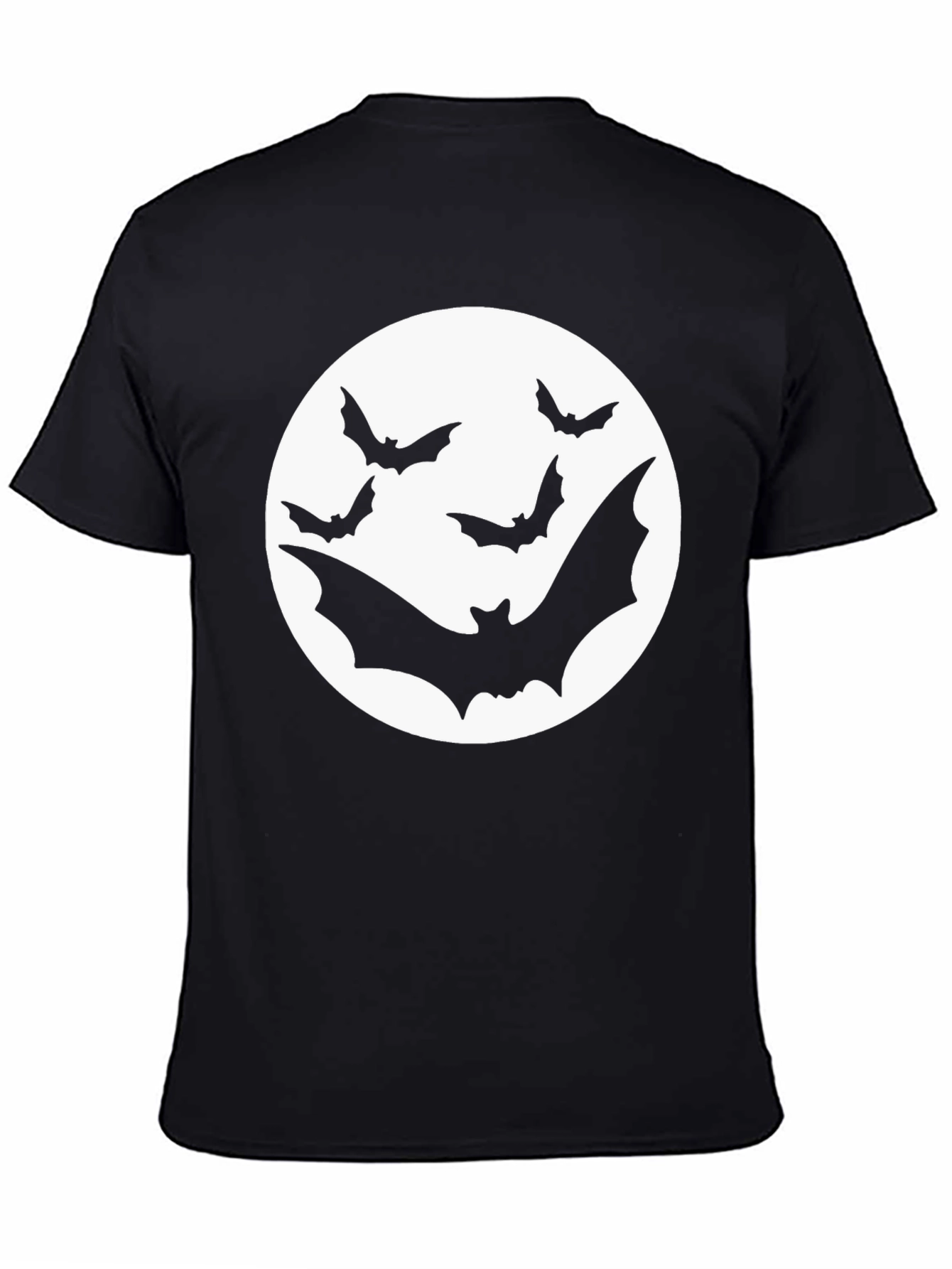 Bat Moon Graphic Tee - Halloween Shirt
