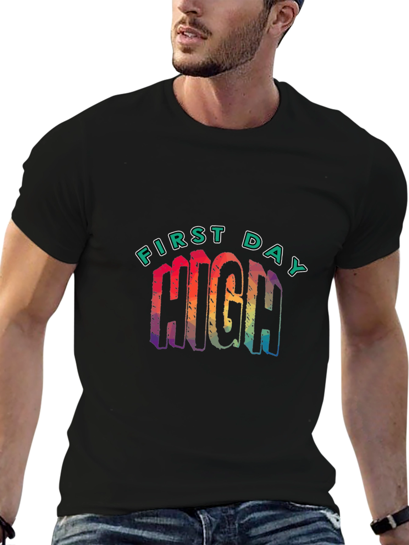 First Day High Graphic Tee - Black