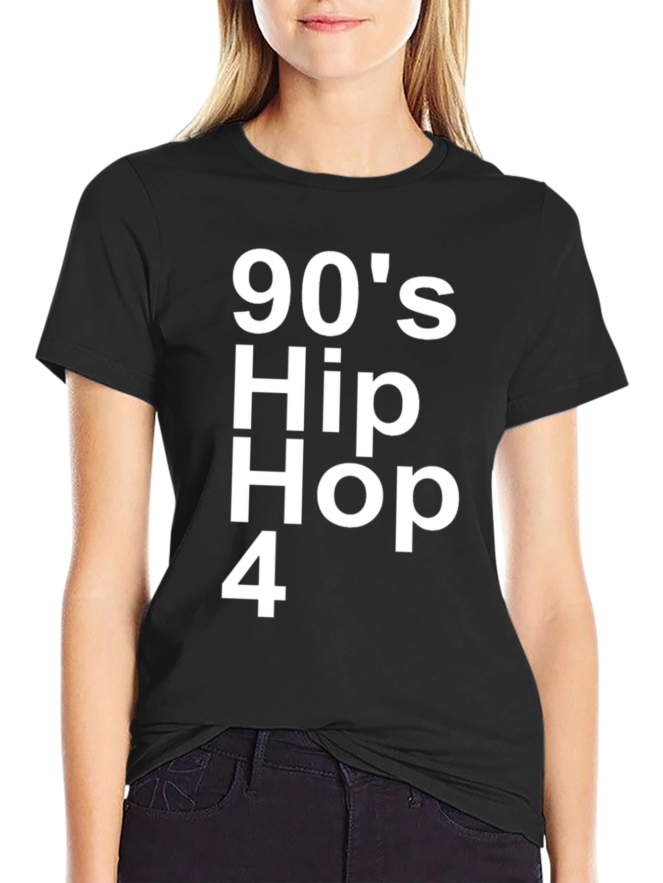 90s Hip Hop 4 Black Graphic Tee