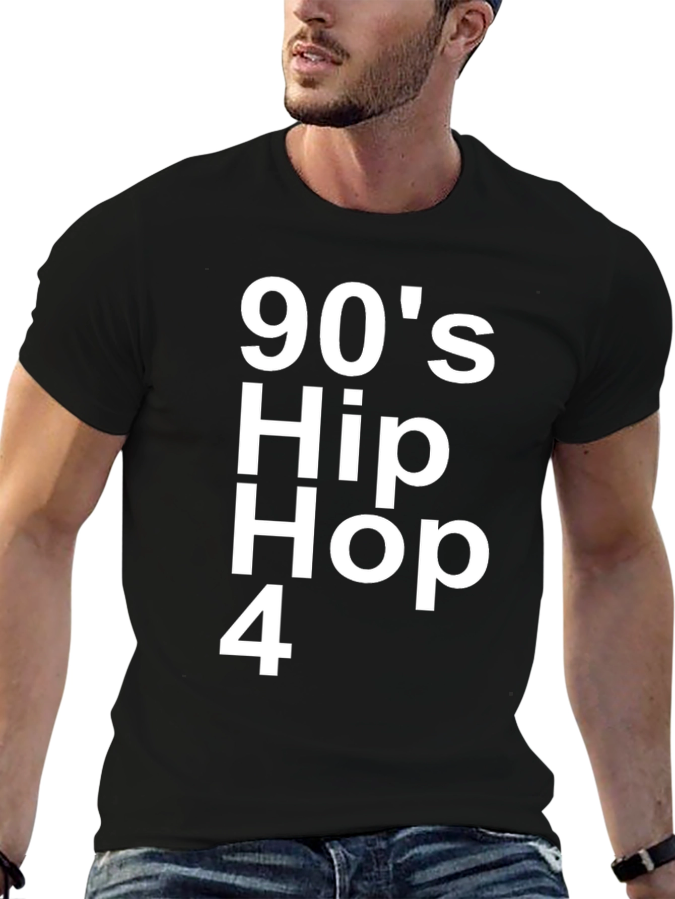 90s Hip Hop 4 Black Graphic Tee