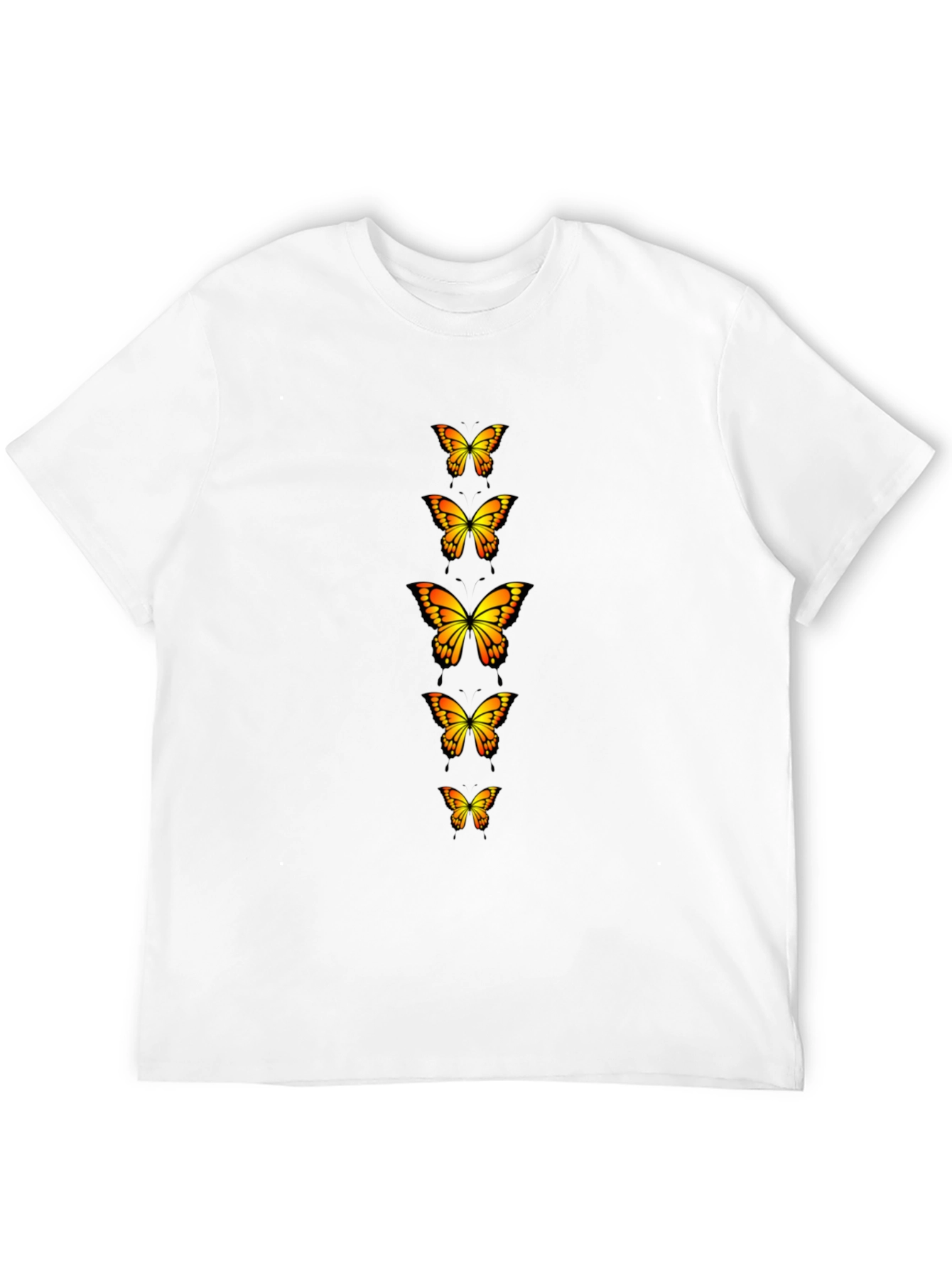 Butterfly Print T-Shirt - Black