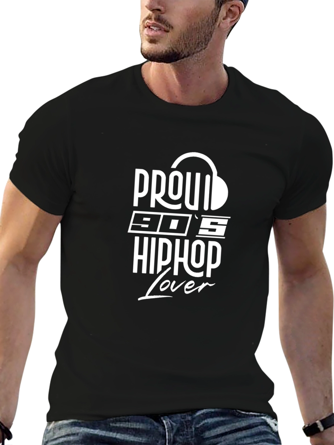 Proud 90s Hip Hop Lover Black T-Shirt