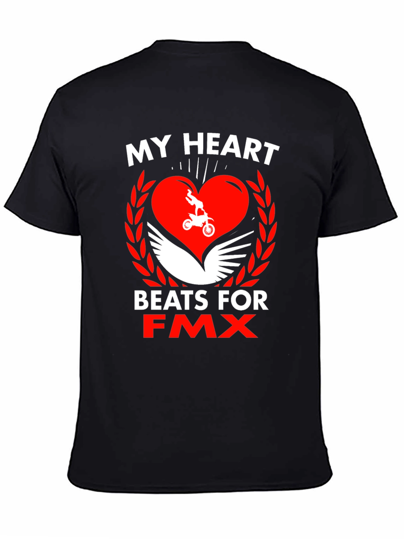 My Heart Beats for FMX Black T-Shirt