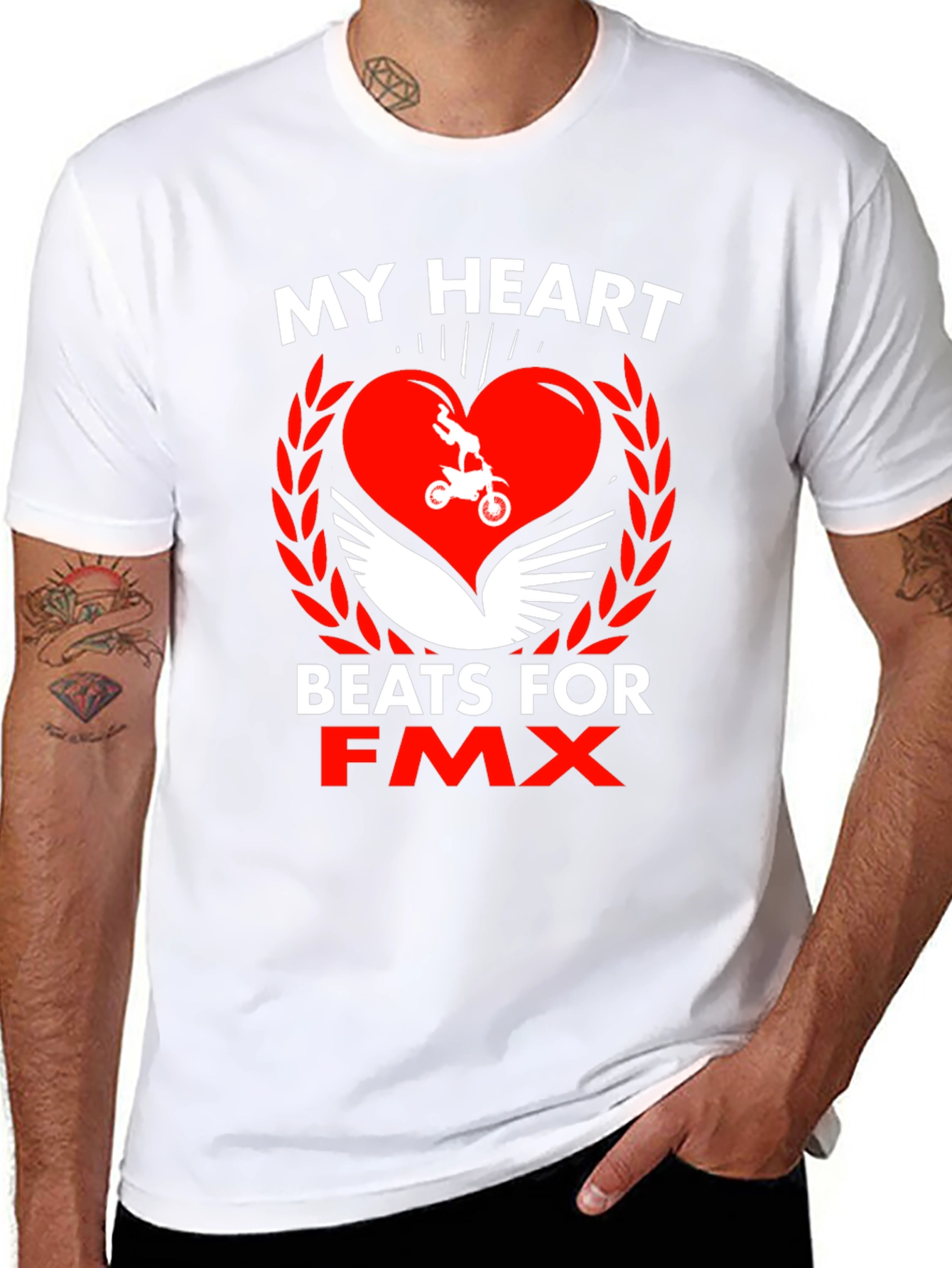My Heart Beats for FMX Black T-Shirt