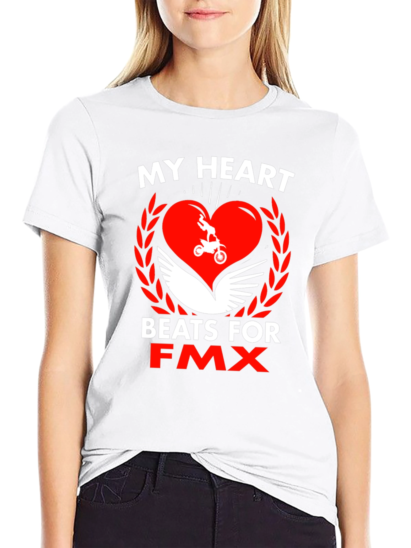 My Heart Beats for FMX Black T-Shirt