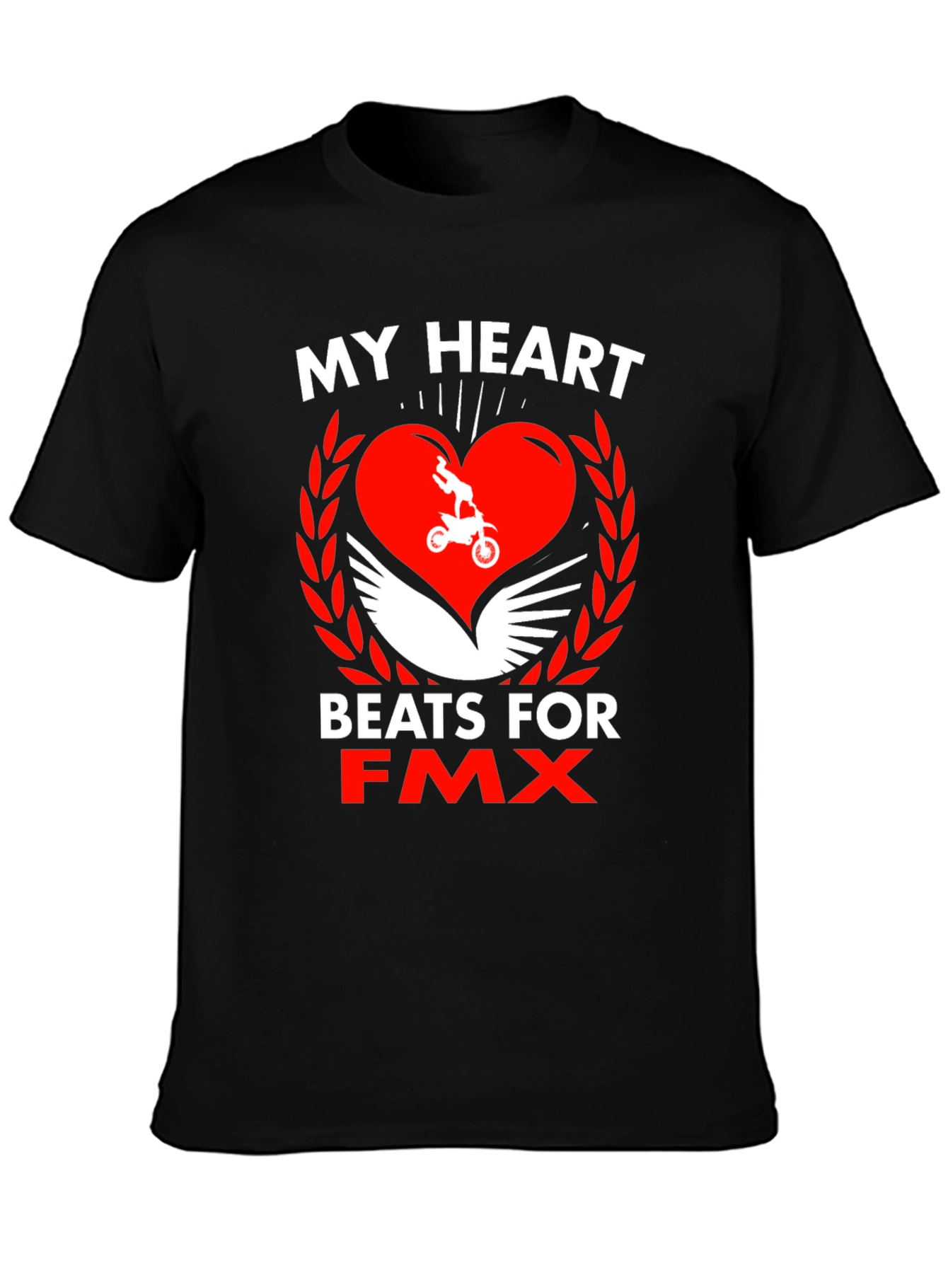 My Heart Beats for FMX Black T-Shirt