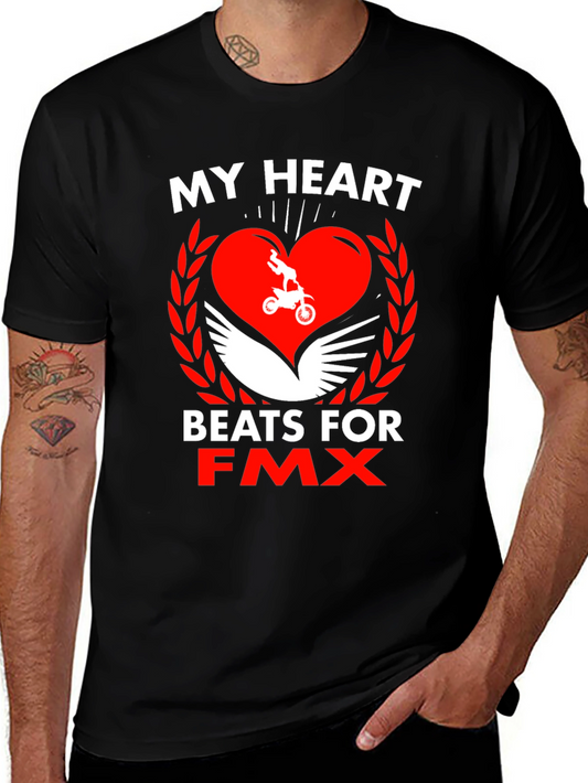 My Heart Beats for FMX Black T-Shirt